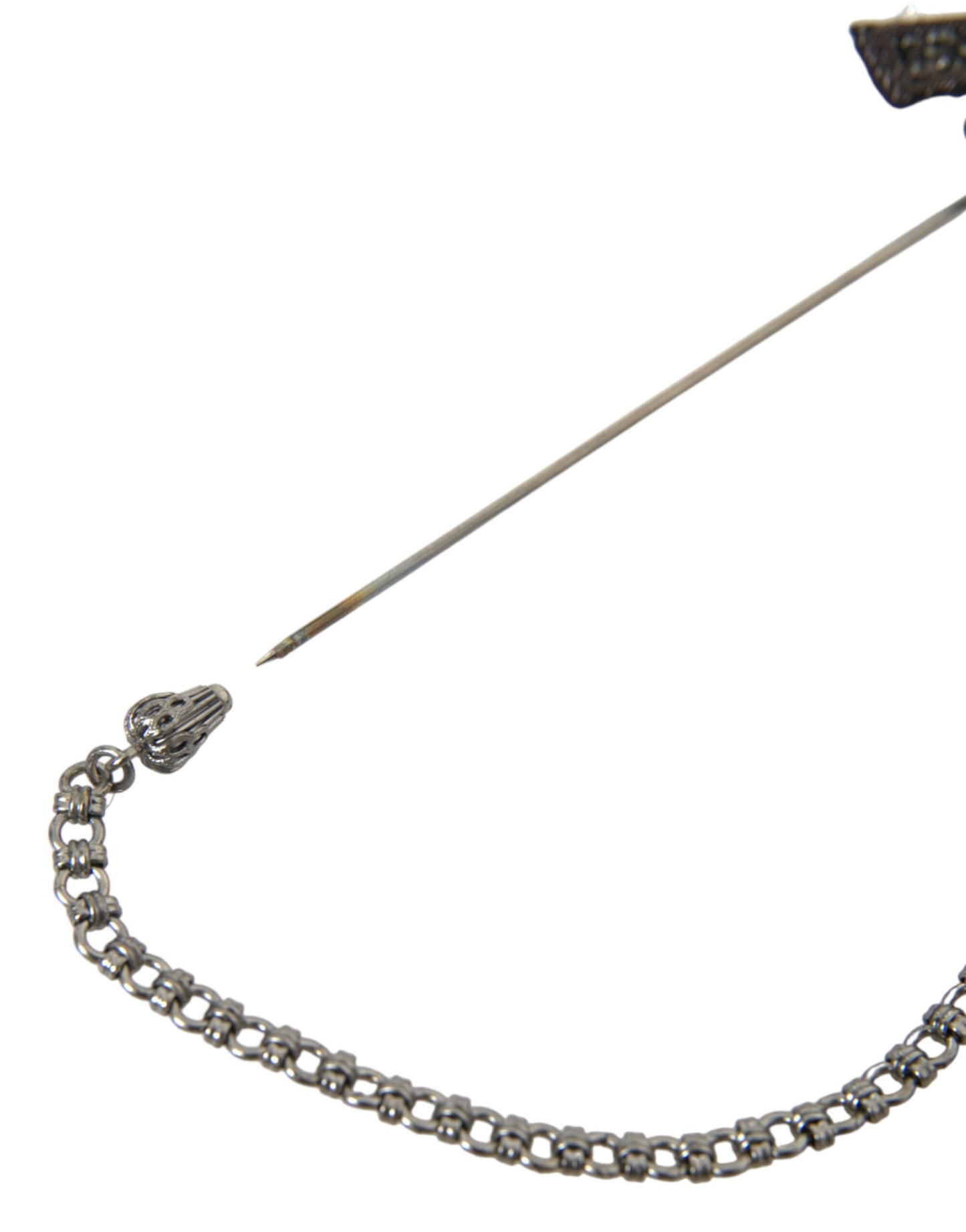 Dolce & Gabbana Broche para caballero, latón, cobre, seda, revólver, pistola, Pin de solapa