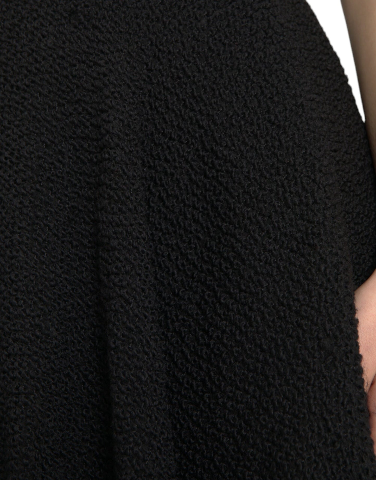 Dolce & Gabbana Falda negra evasé hasta la rodilla de cintura alta