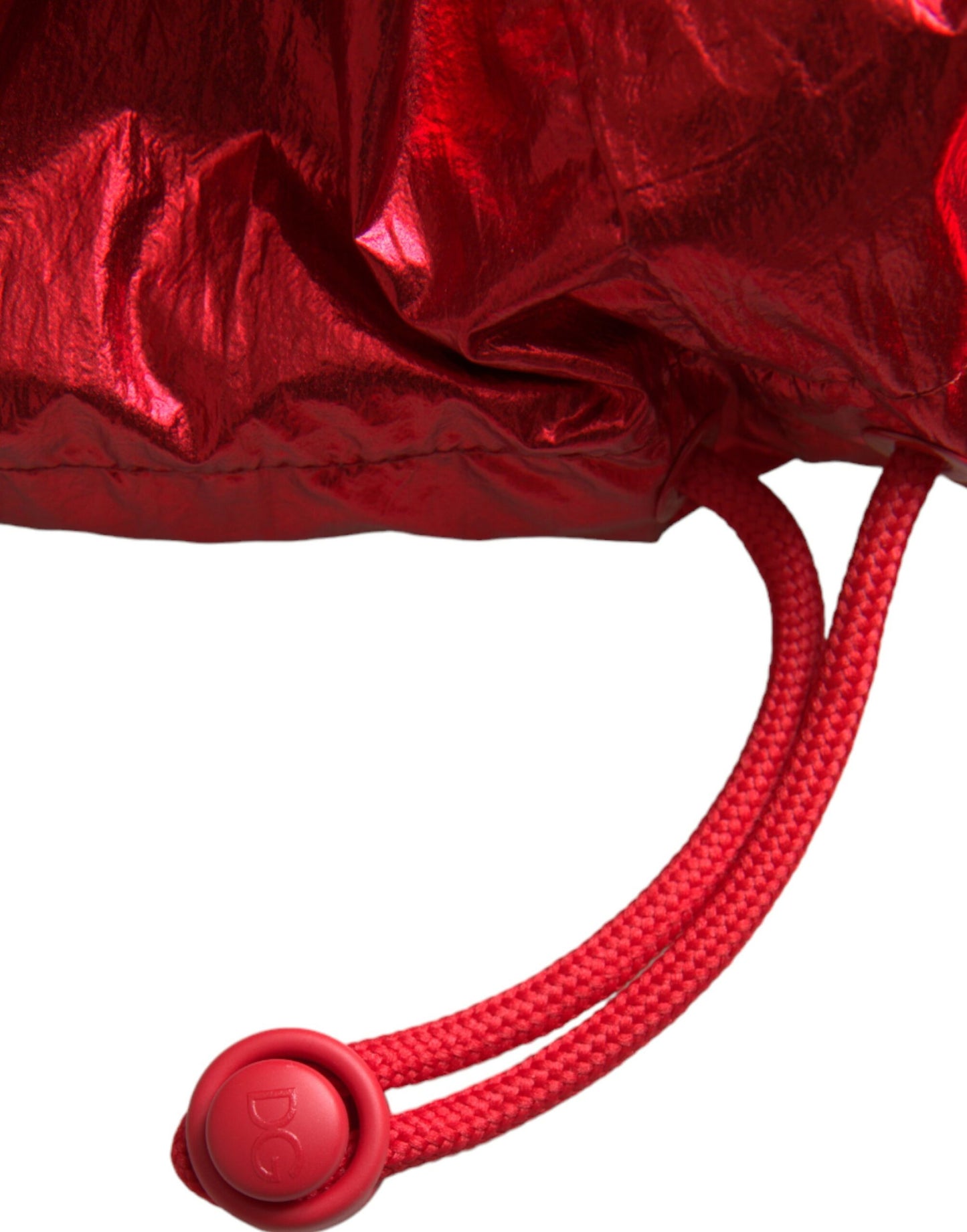 Dolce & Gabbana Chaqueta tipo sudadera con capucha de nailon rojo