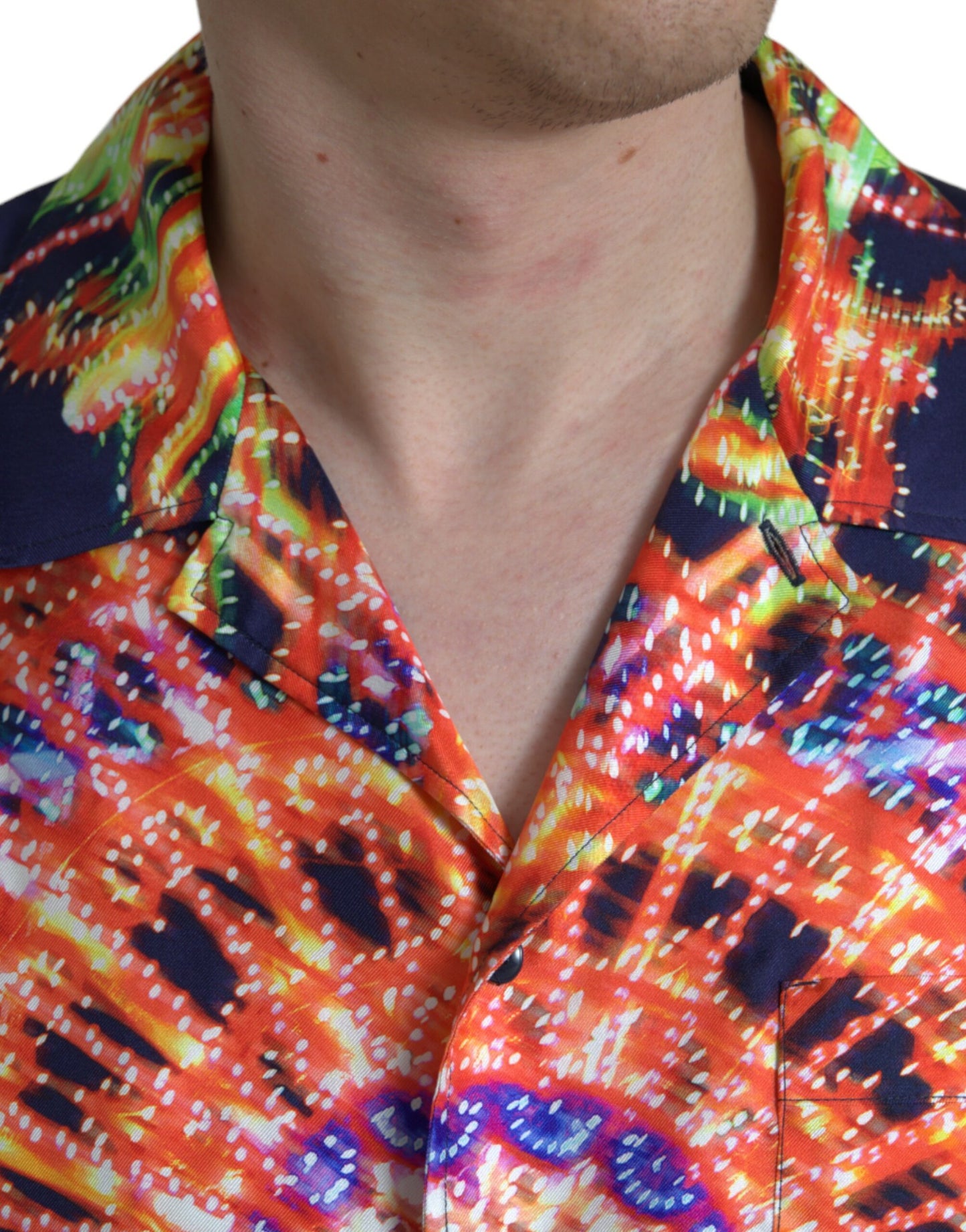 Dolce & Gabbana Camisa casual de seda Luminaria multicolor