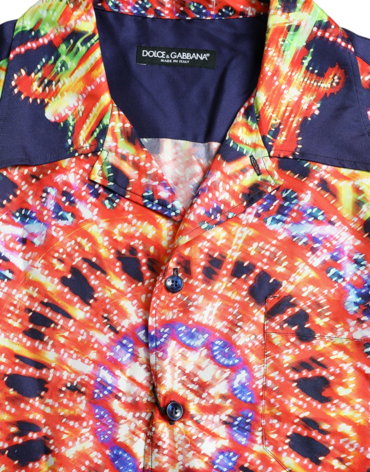 Dolce & Gabbana Camisa casual de seda Luminaria multicolor