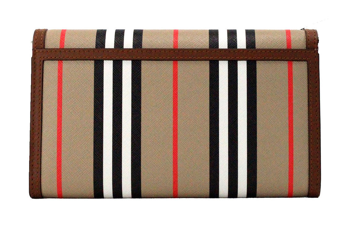 Burberry Hannah Icon Stripe Archive Tan E - Canvas Leather Wallet Crossbody Bag – par Burberry | Disponible sur Sandy Store ByNet