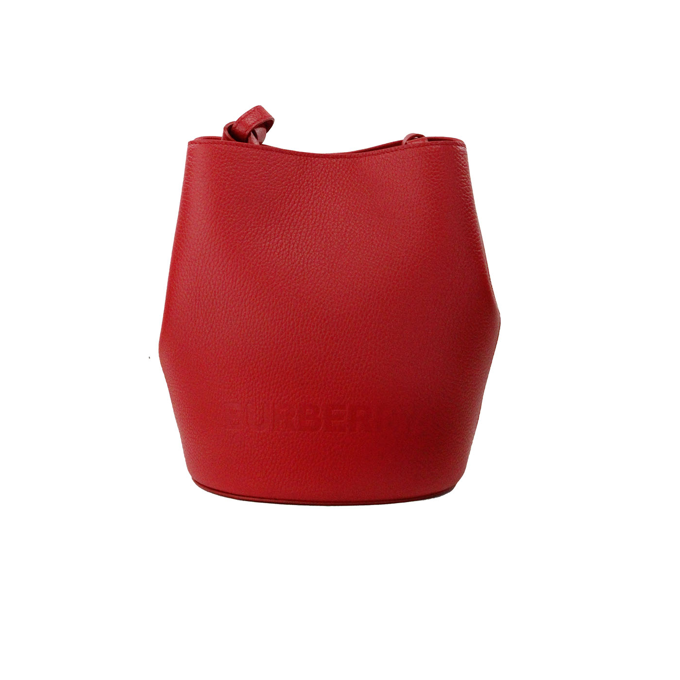 Burberry Lorne Small Red Pebbled Leather Bucket Crossbody Purse Bag – par Burberry | Disponible sur Sandy Store ByNet
