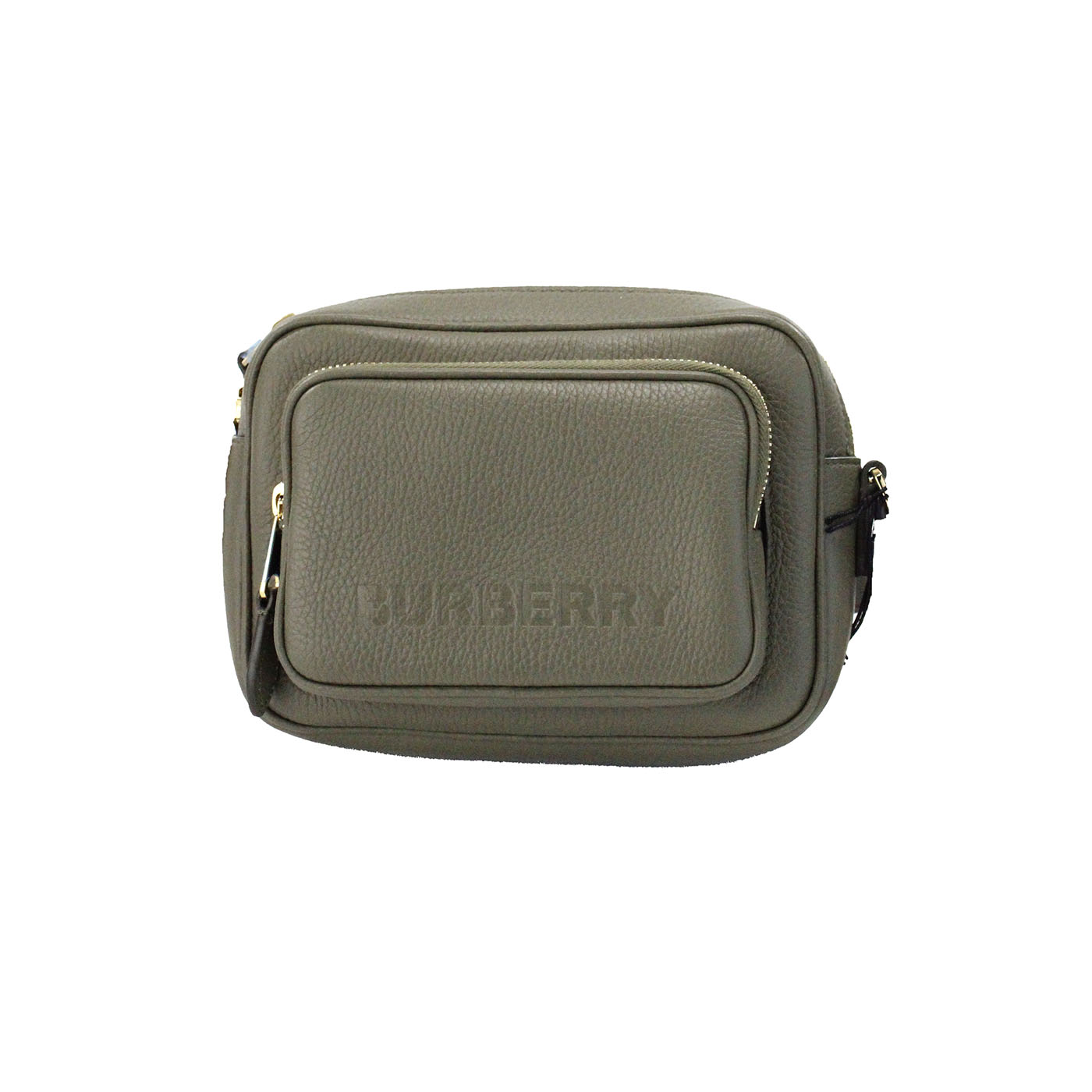 Burberry Small Branded Dark Fern Green Grainy Leather Camera Crossbody Bag – par Burberry | Disponible sur Sandy Store ByNet