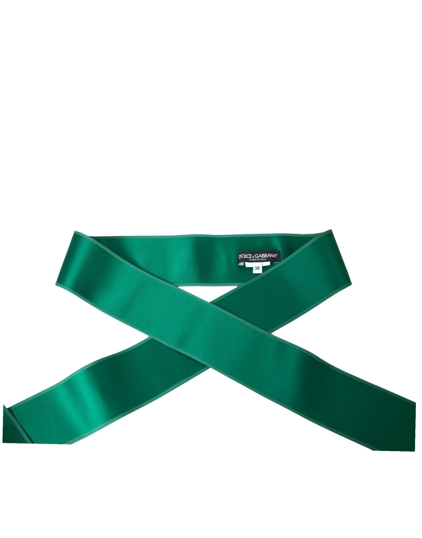 Dolce & Gabbana Cinturón De Mujer De Cintura De Satén De Seda Verde