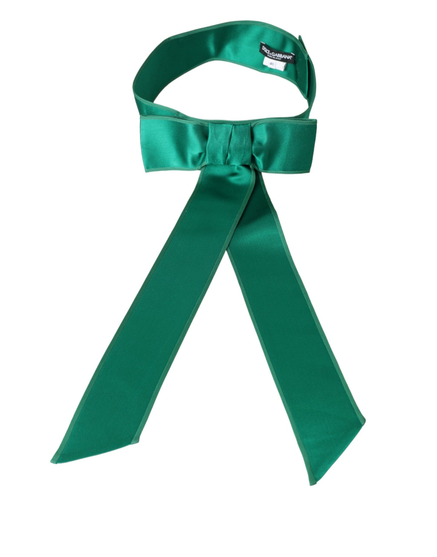 Ceinture en satin de soie vert Dolce & Gabbana pour femme
