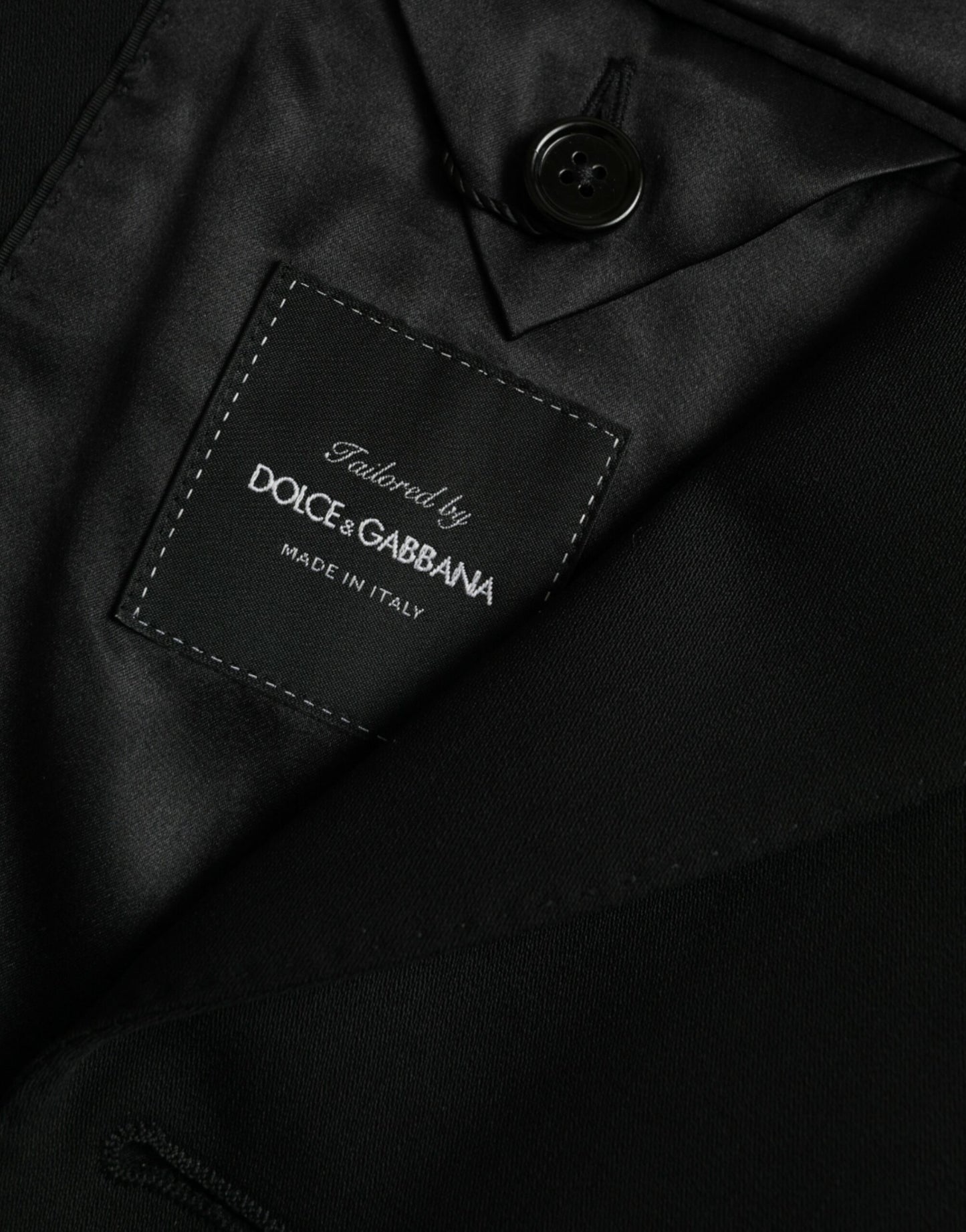 Dolce & Gabbana Blazer tipo abrigo de un solo pecho con pico de lana negro