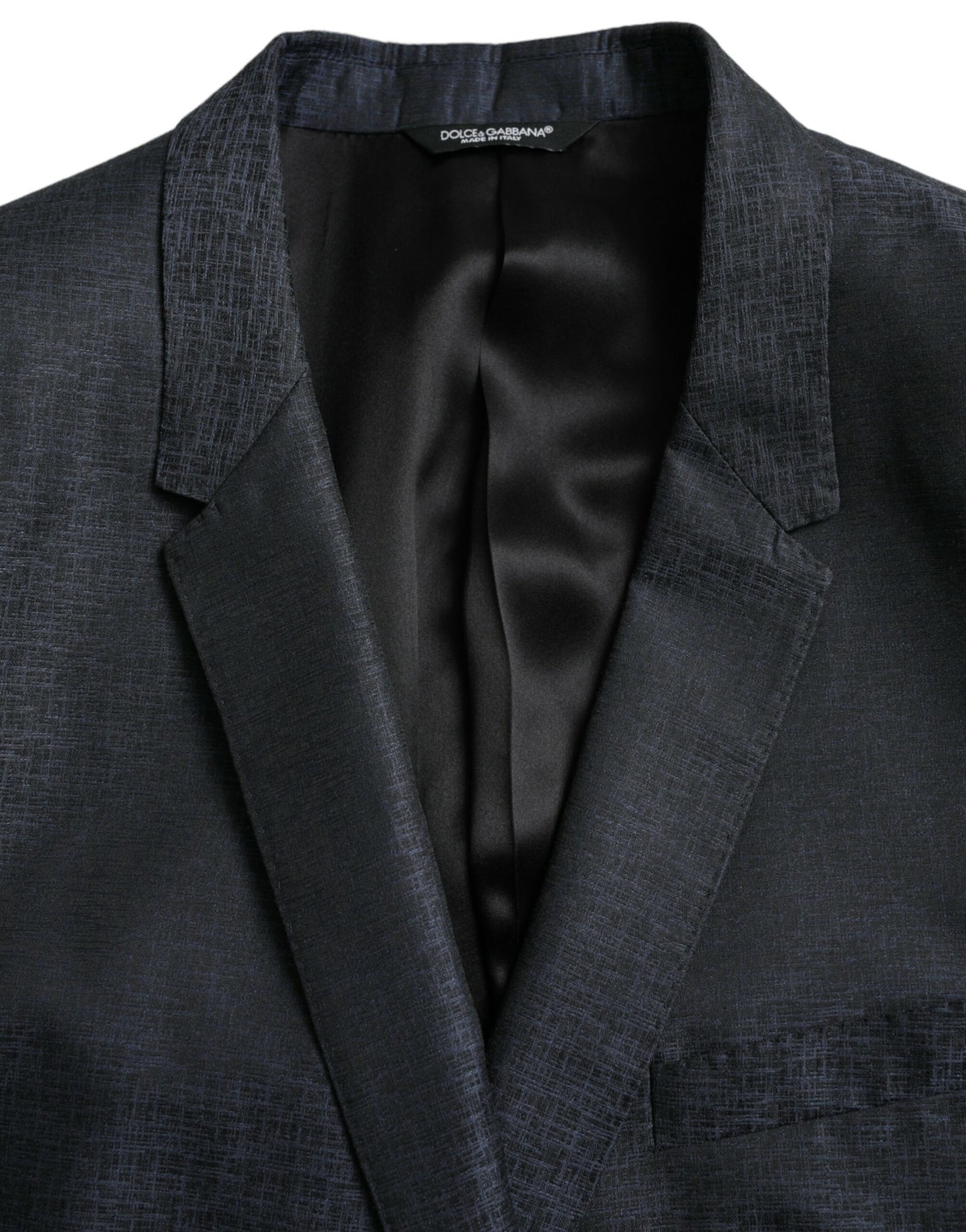 Dolce & Gabbana Blazer abrigo de un solo pecho de lana azul ORO