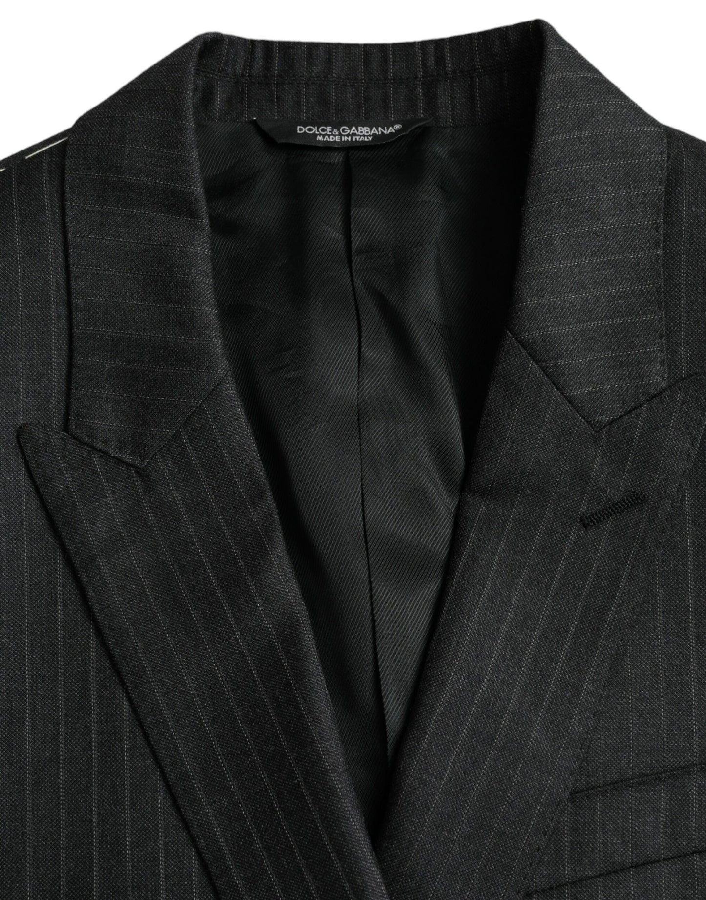 Dolce & Gabbana Blazer tipo abrigo de un solo pecho MARTINI con rayas negras