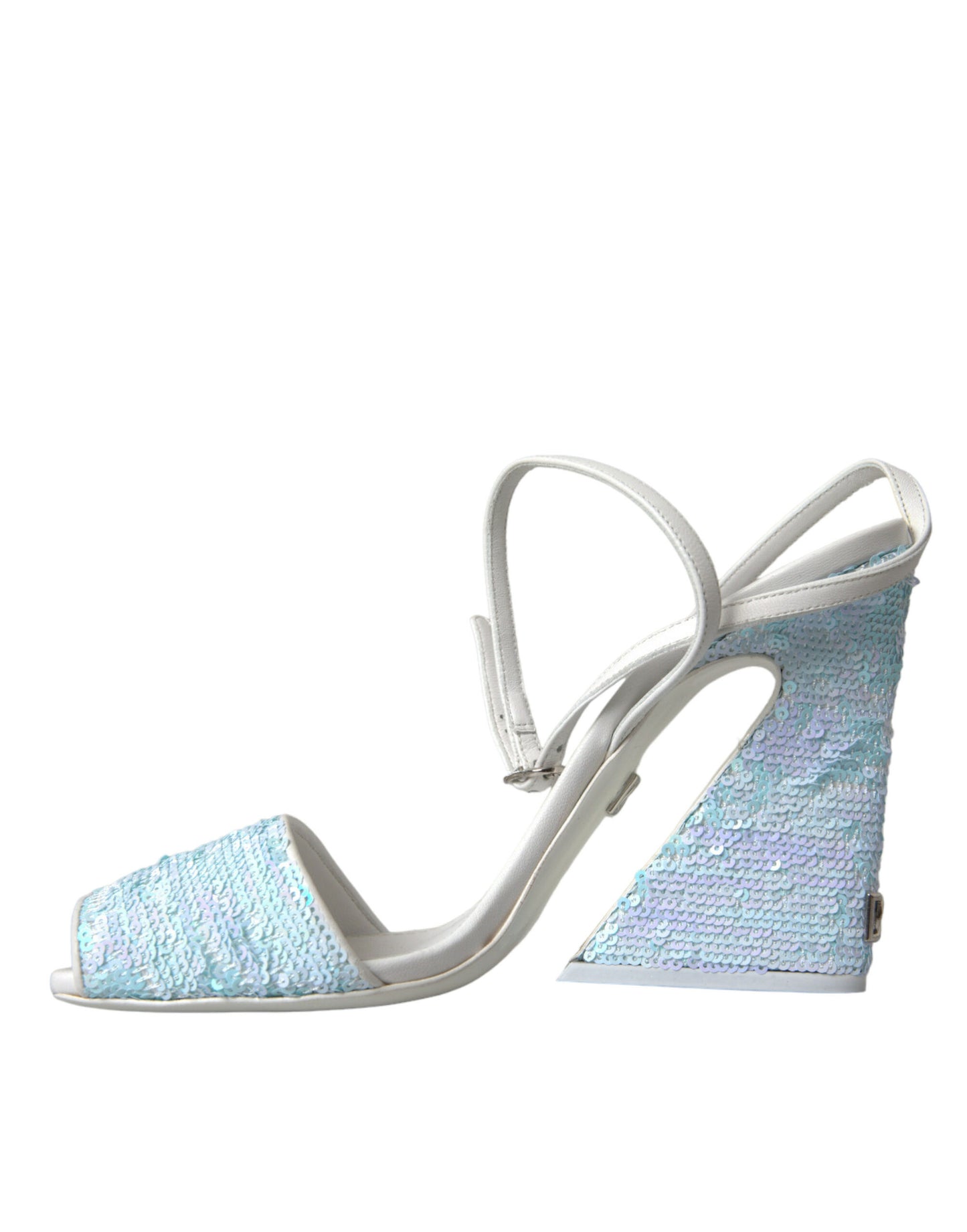 Dolce & Gabbana Zapatos sandalias con correa en el tobillo con lentejuelas azul claro