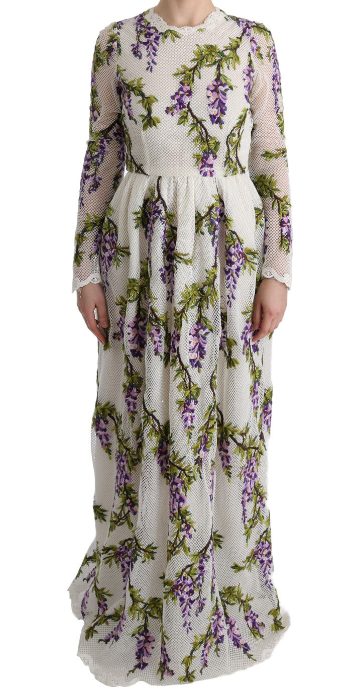 Dolce & Gabbana Vestido largo elegante de manga larga con corte en A