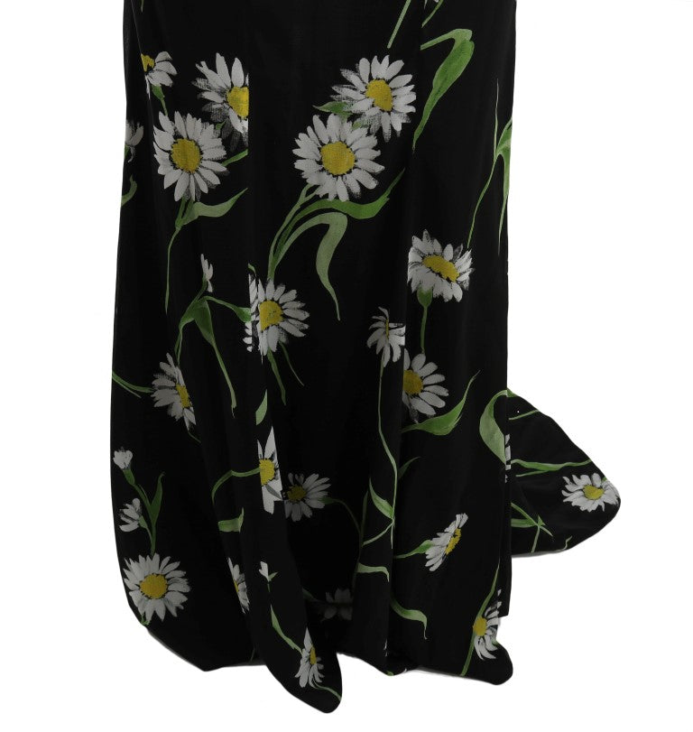 Dolce & Gabbana Vestido tubo largo con estampado de girasoles
