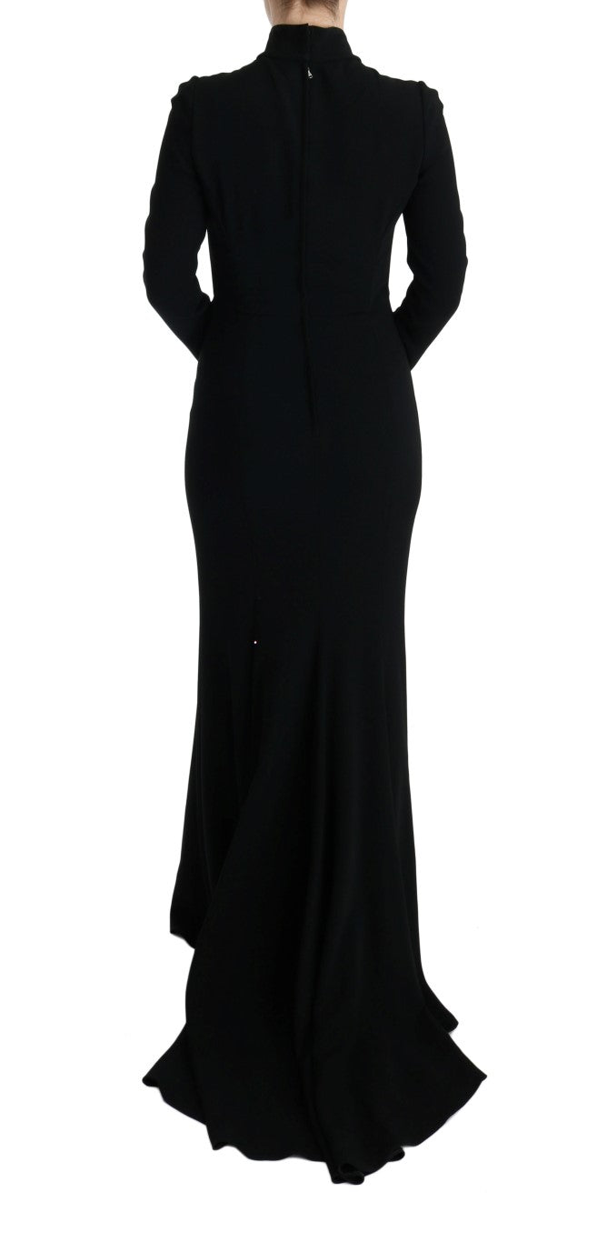 Dolce & Gabbana Elegante vestido tubo largo en negro