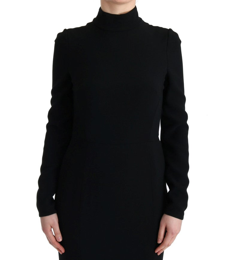 Dolce & Gabbana Elegante vestido tubo largo en negro