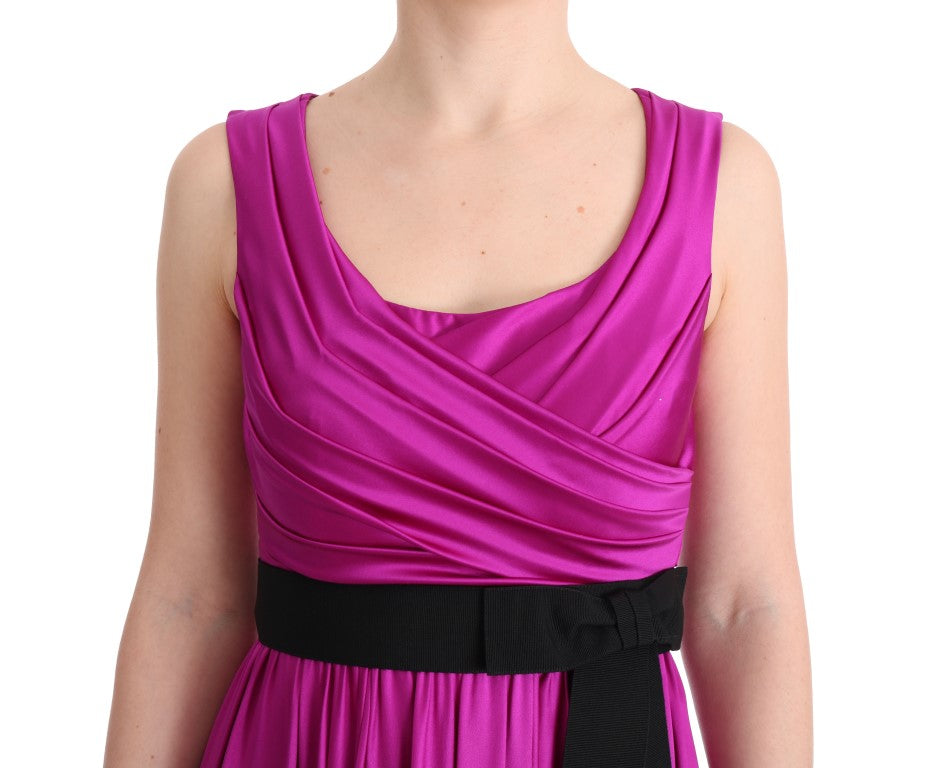 Dolce & Gabbana Elegante Vestido De Seda Rosa