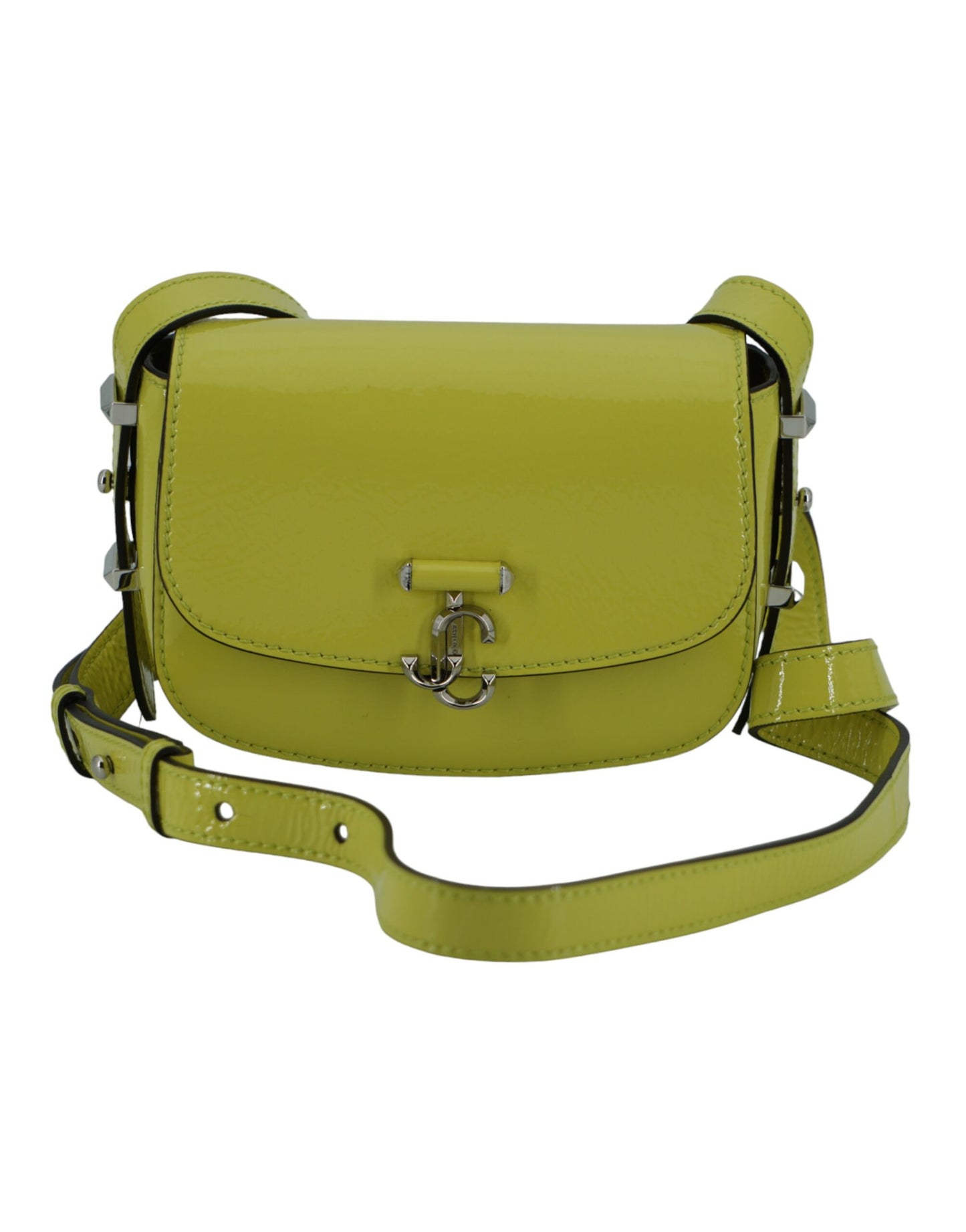 Jimmy Choo Lime Yellow Leather Small Shoulder Bag – par Jimmy Choo | Disponible sur Sandy Store ByNet