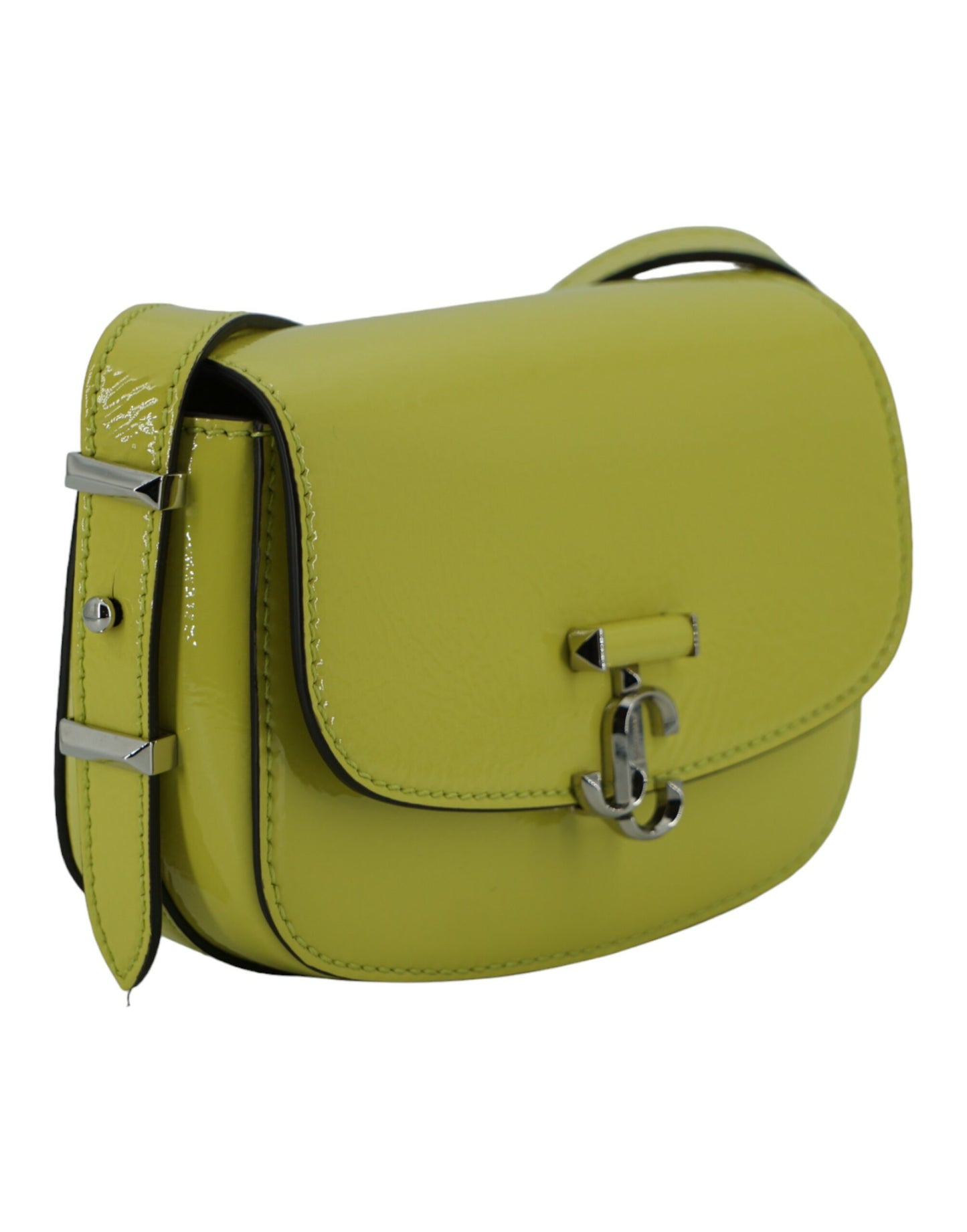 Jimmy Choo Lime Yellow Leather Small Shoulder Bag – par Jimmy Choo | Disponible sur Sandy Store ByNet