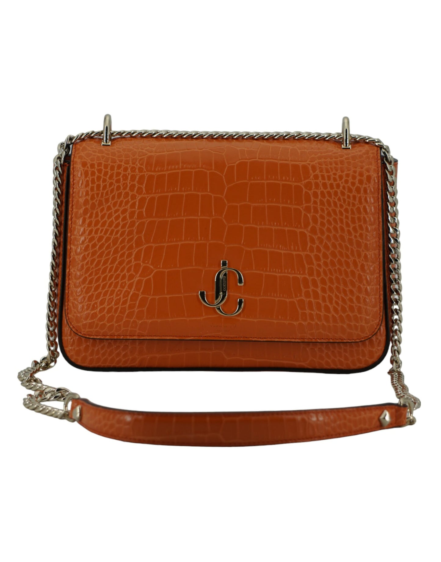 Jimmy Choo Amber Orange Leather Shoulder Bag – par Jimmy Choo | Disponible sur Sandy Store ByNet