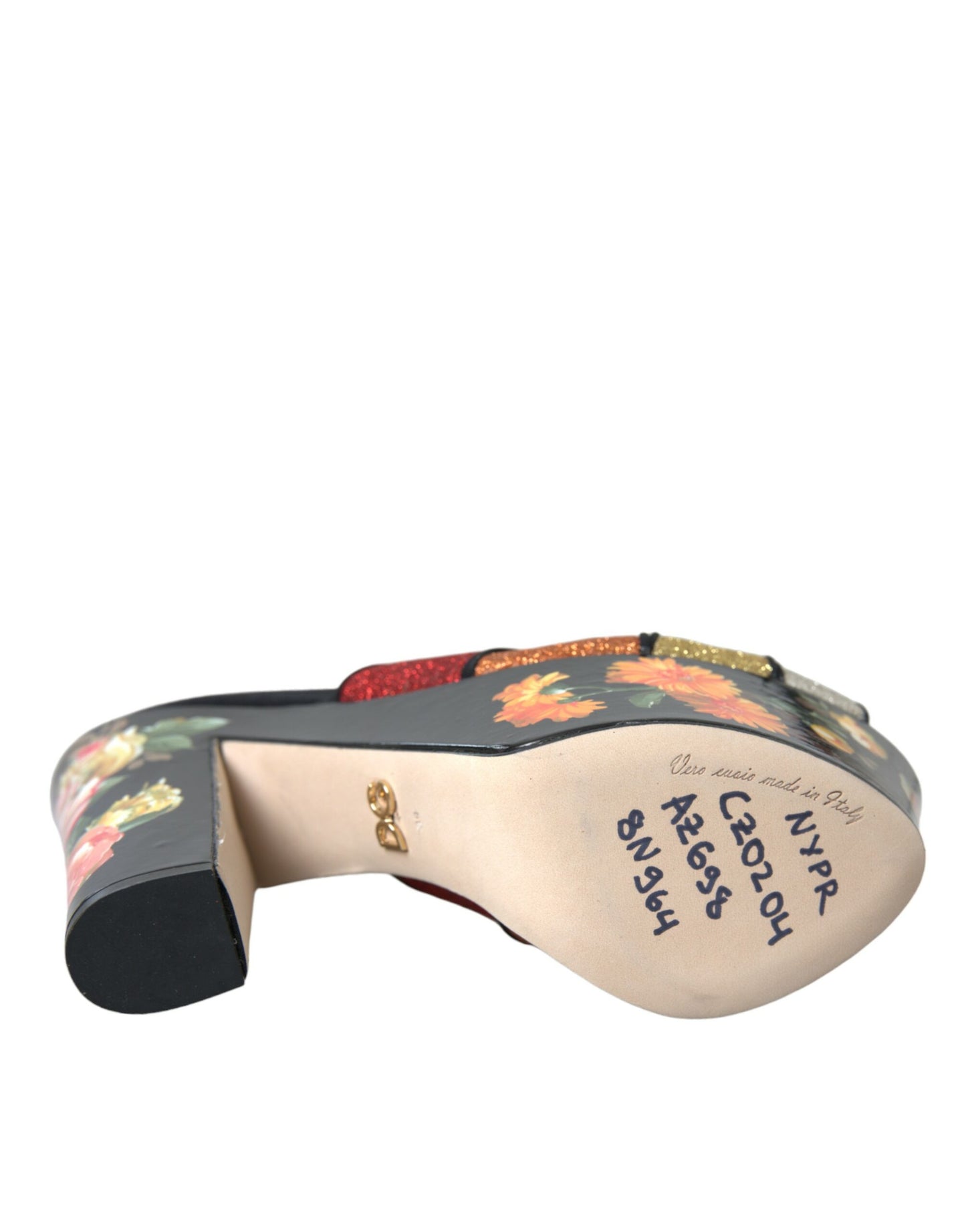 Dolce & Gabbana Sandalias con plataforma con cristales florales multicolores Zapatos