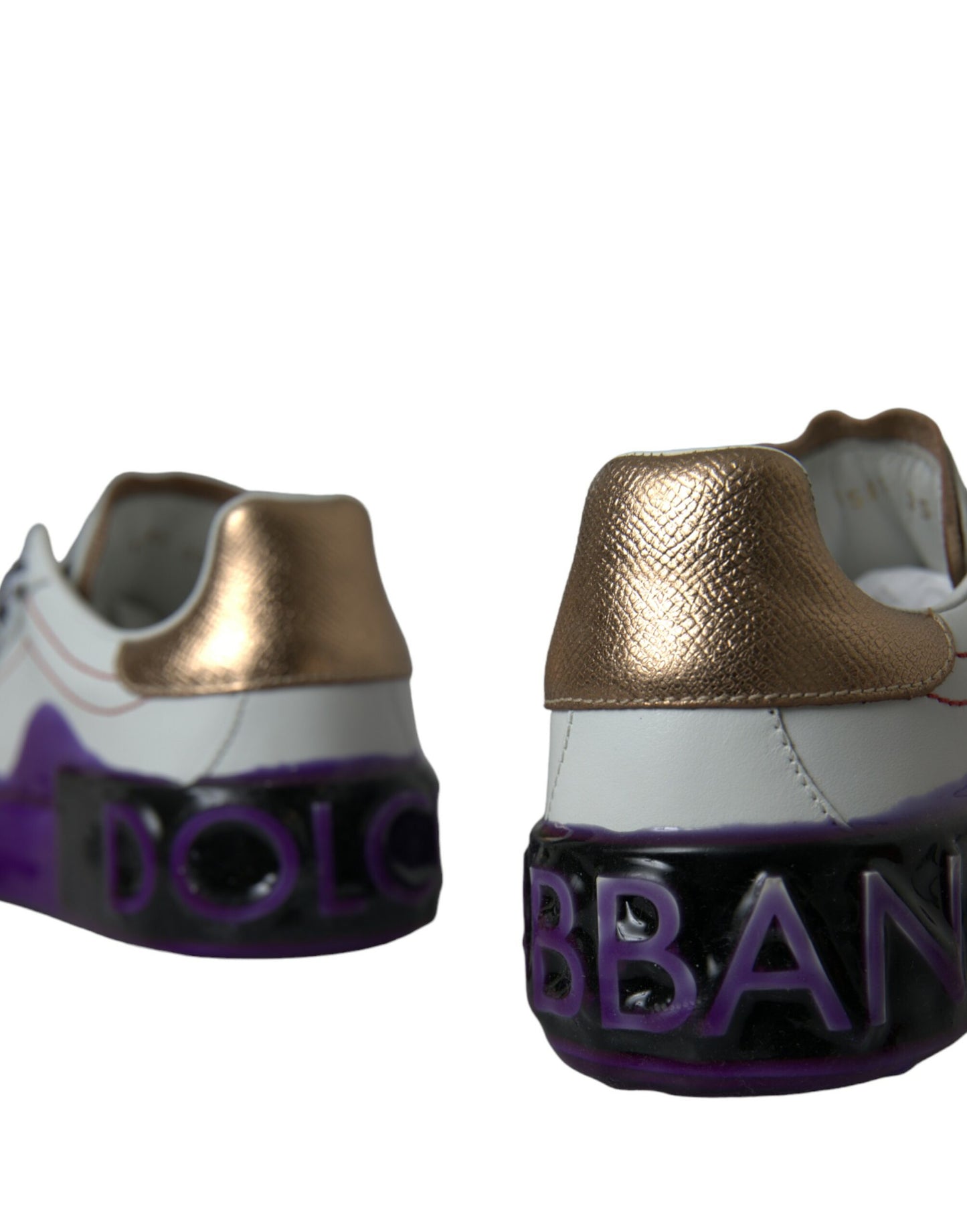 Dolce & Gabbana Zapatillas Portofino De Cuero Blanco Zapatos