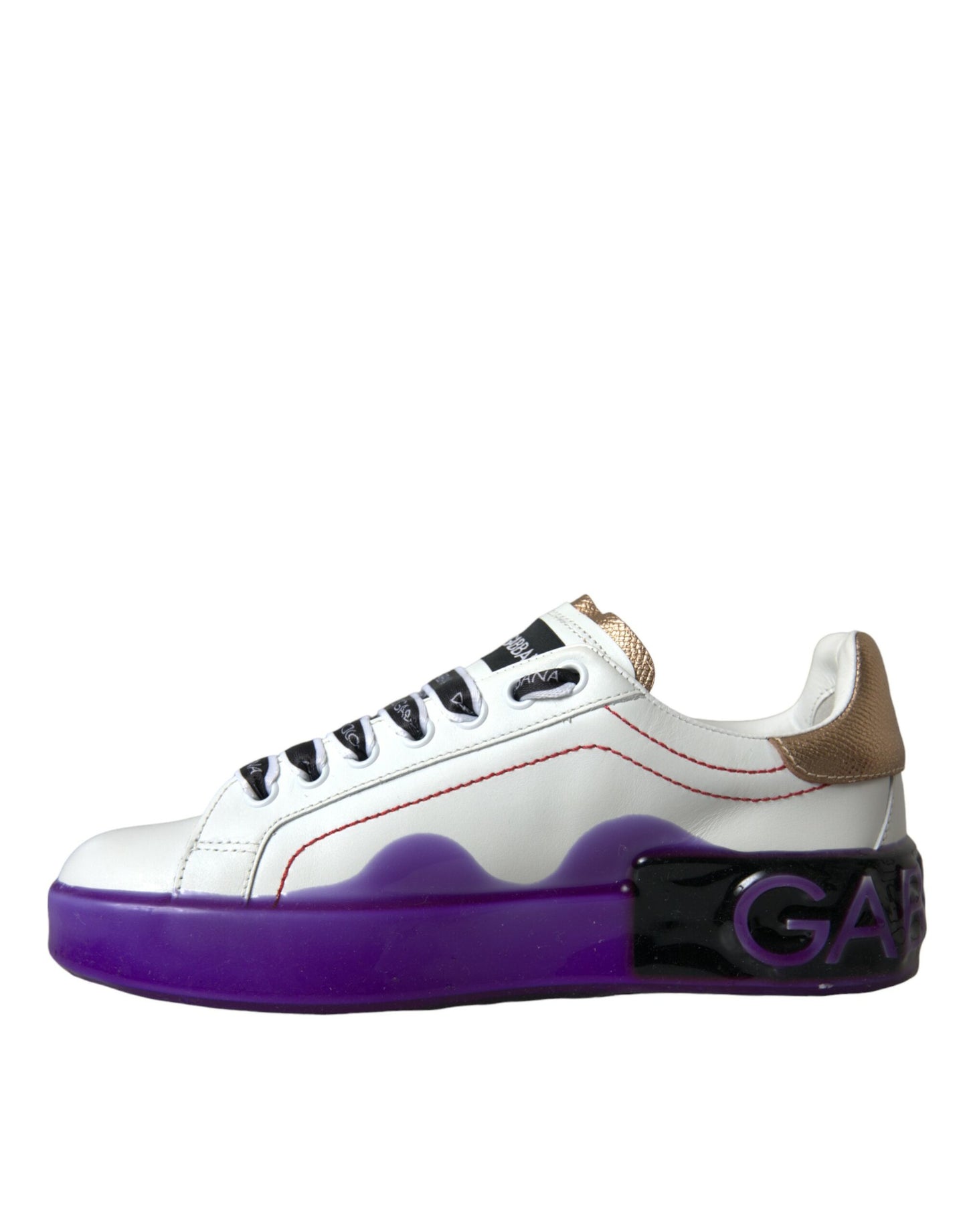 Dolce & Gabbana Zapatillas Portofino De Cuero Blanco Zapatos