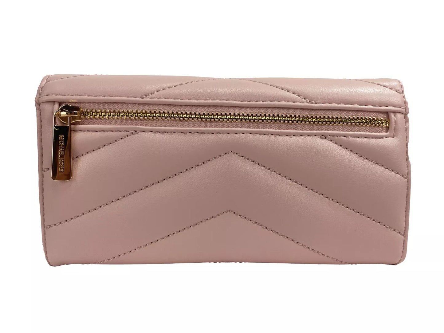 Michael Kors Jet Set Travel Large Quilted Leather Trifold Wallet Powder Blush – par Michael Kors | Disponible sur Sandy Store ByNet