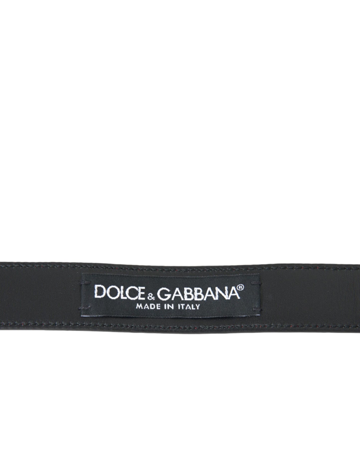 Dolce & Gabbana Cinturón De Cuero Rojo Con Hebilla De Metal Plateado Hombre