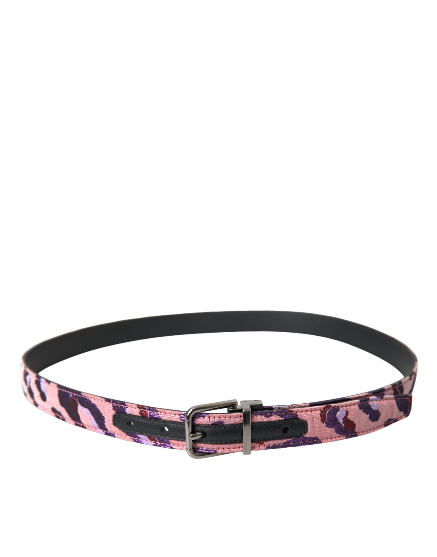 Dolce & Gabbana Cinturón con hebilla metálica de piel jacquard multicolor