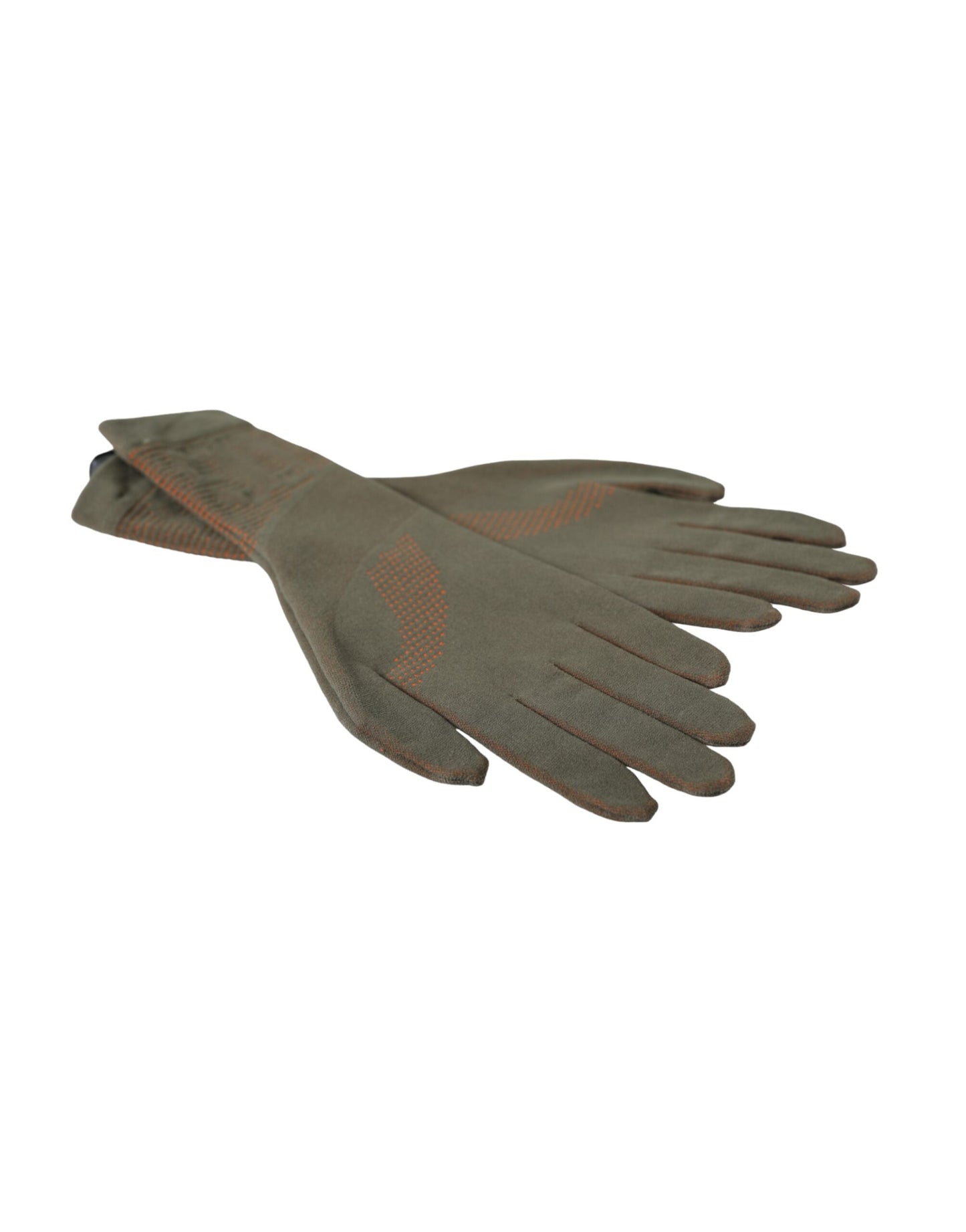 Dolce & Gabbana Guantes hasta la muñeca elásticos de algodón marrón