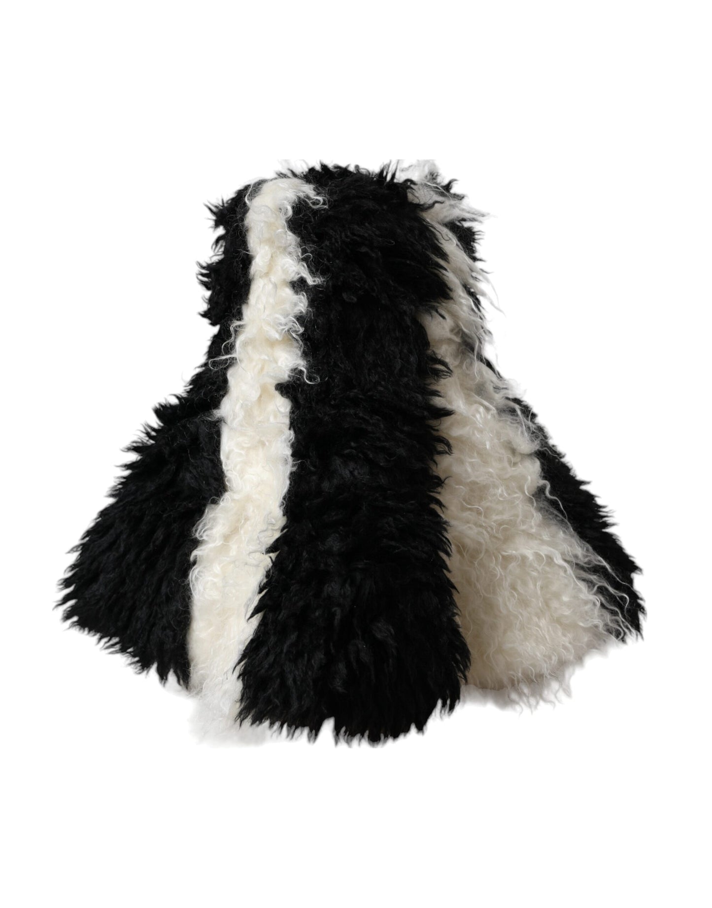 Dolce & Gabbana Gorro de pescador de piel de mohair con rayas blancas y negras