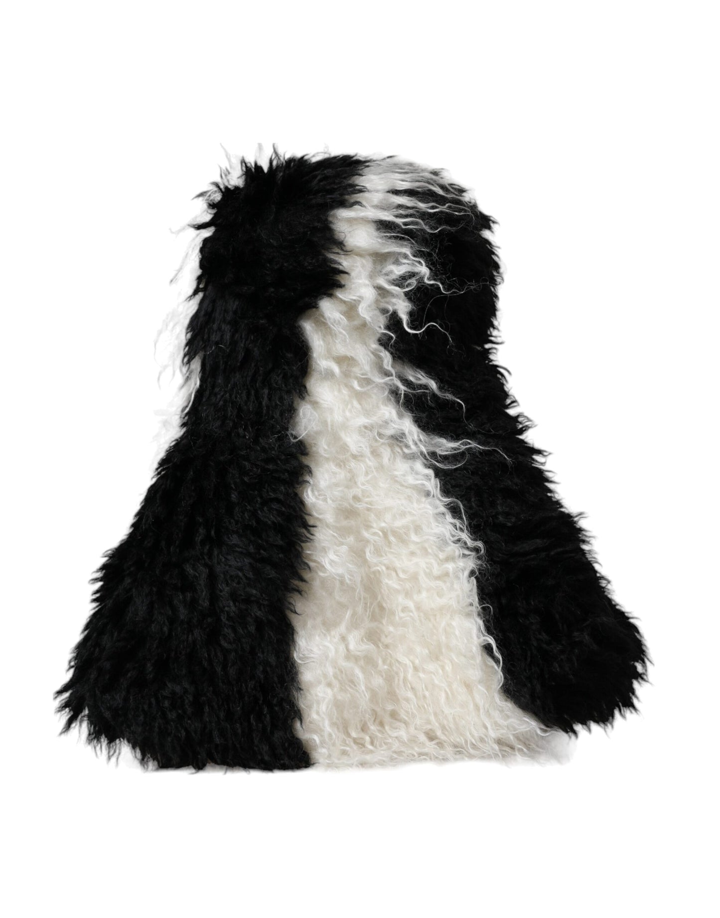 Dolce & Gabbana Gorro de pescador de piel de mohair con rayas blancas y negras