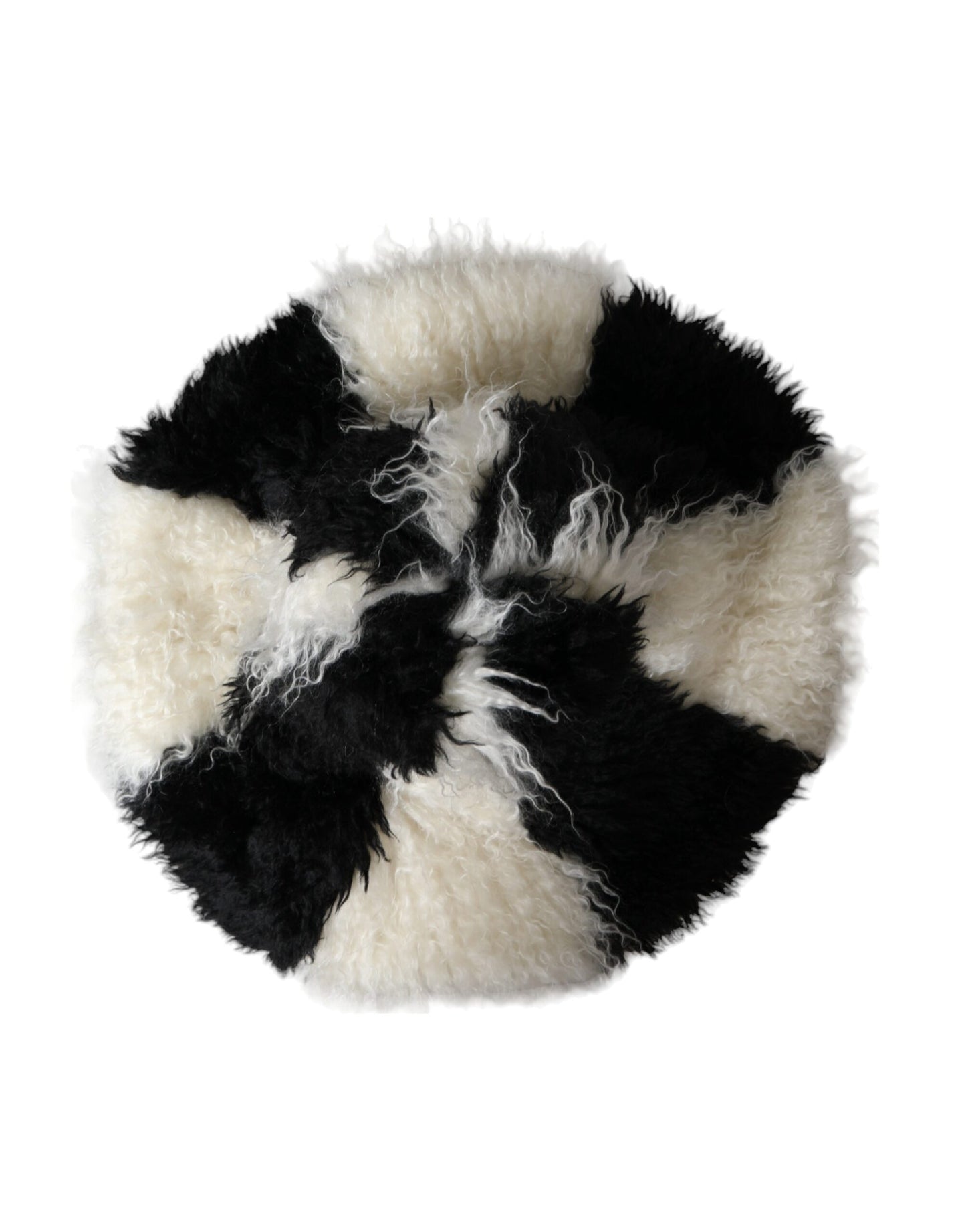 Dolce & Gabbana Gorro de pescador de piel de mohair con rayas blancas y negras