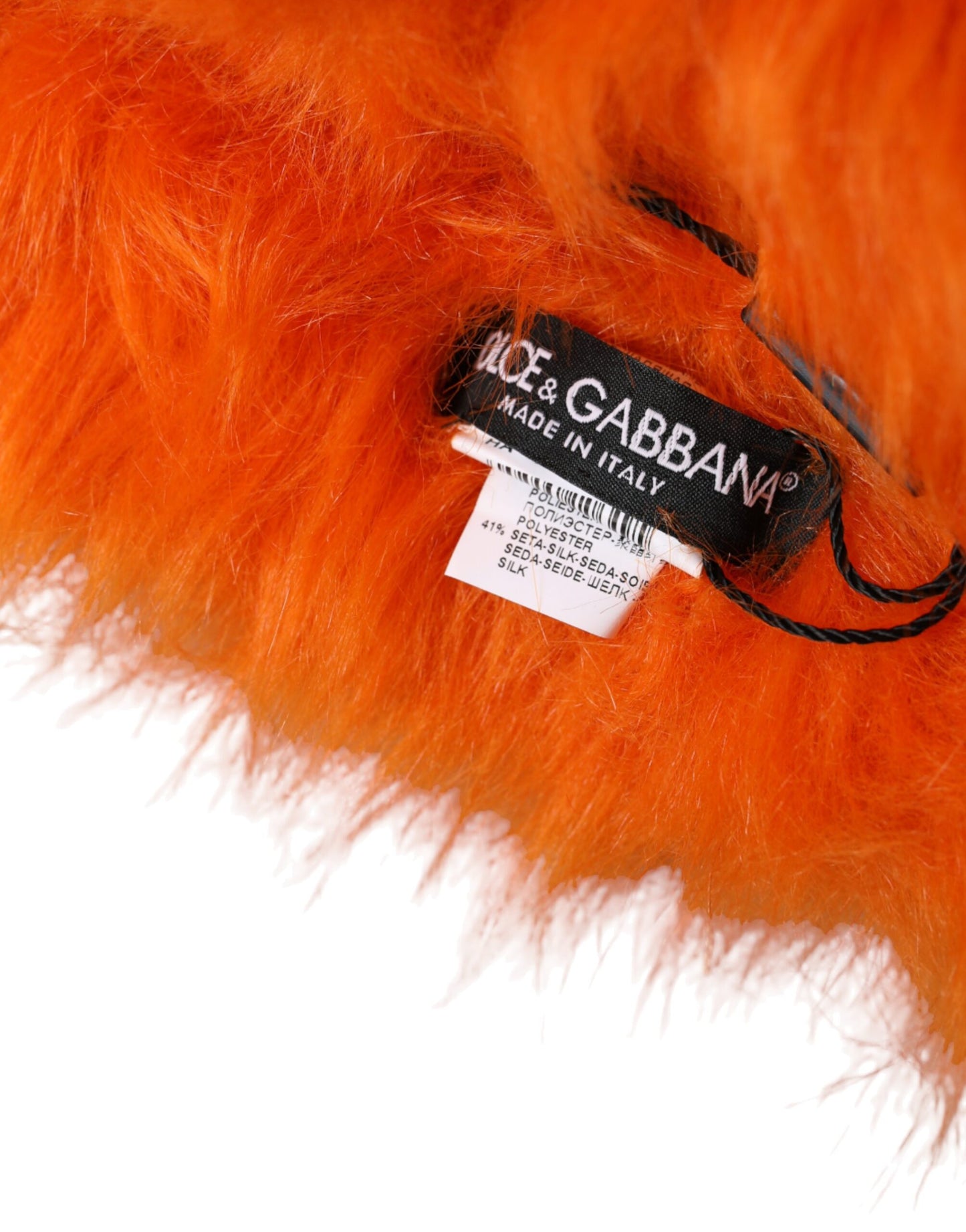Dolce & Gabbana Gorro cruzado de piel sintética naranja