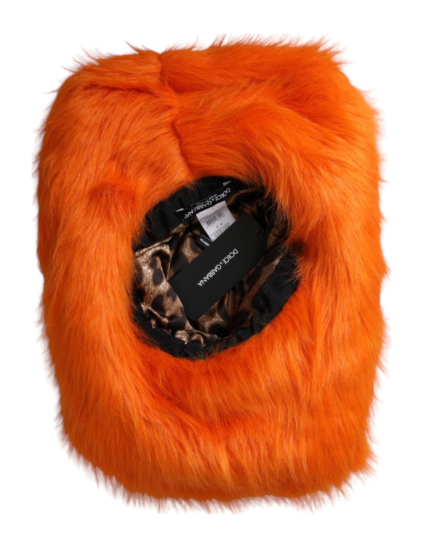 Dolce & Gabbana Sombrero Fedora de poliéster de piel sintética naranja