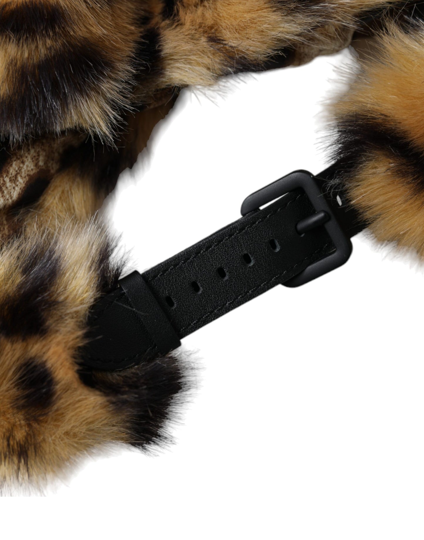 Dolce & Gabbana Sombrero de pescador de mujer de piel de leopardo marrón
