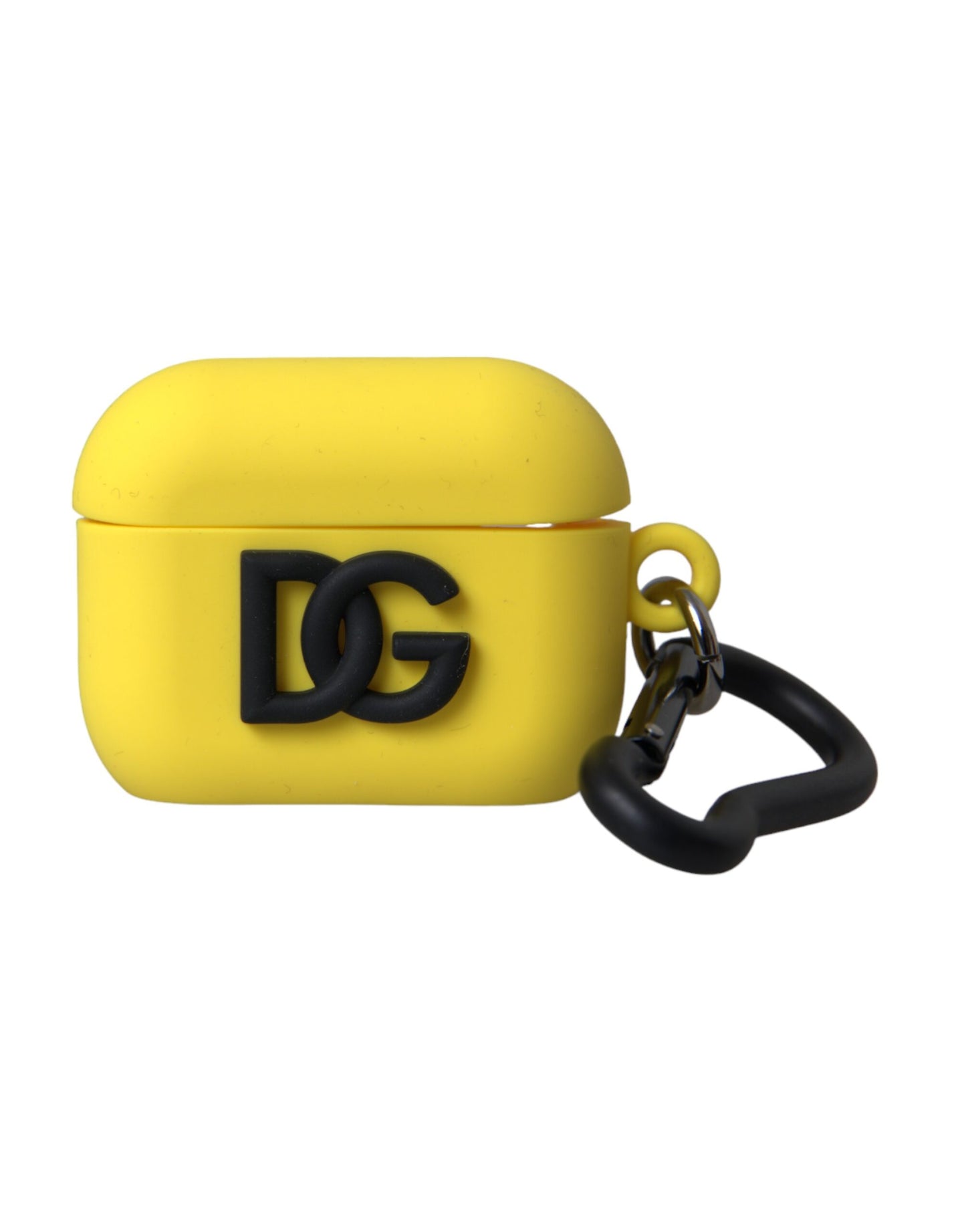 Dolce & Gabbana Estuche para Airpods con logo en relieve de silicona amarillo
