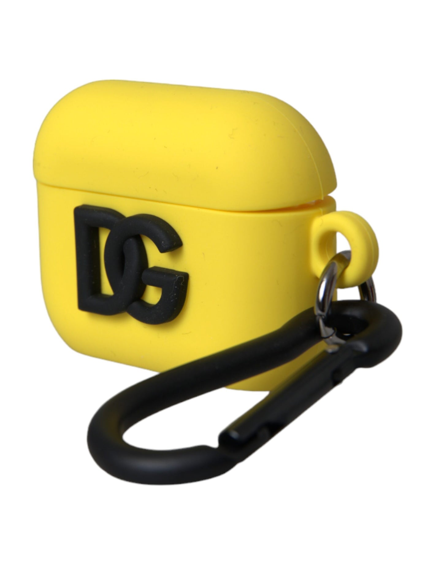 Dolce & Gabbana Estuche para Airpods con logo en relieve de silicona amarillo