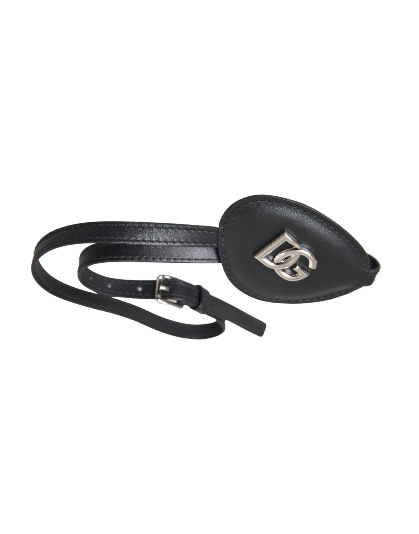 Dolce & Gabbana Parche en el ojo con logo DG de metal en piel de becerro negra