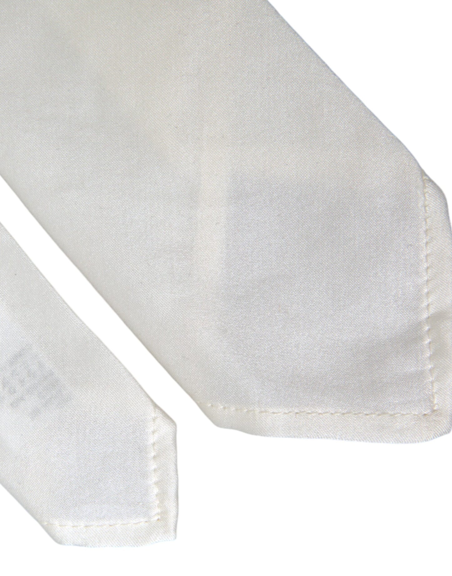Dolce & Gabbana Corbata ajustable en mezcla de seda blanca Hombre