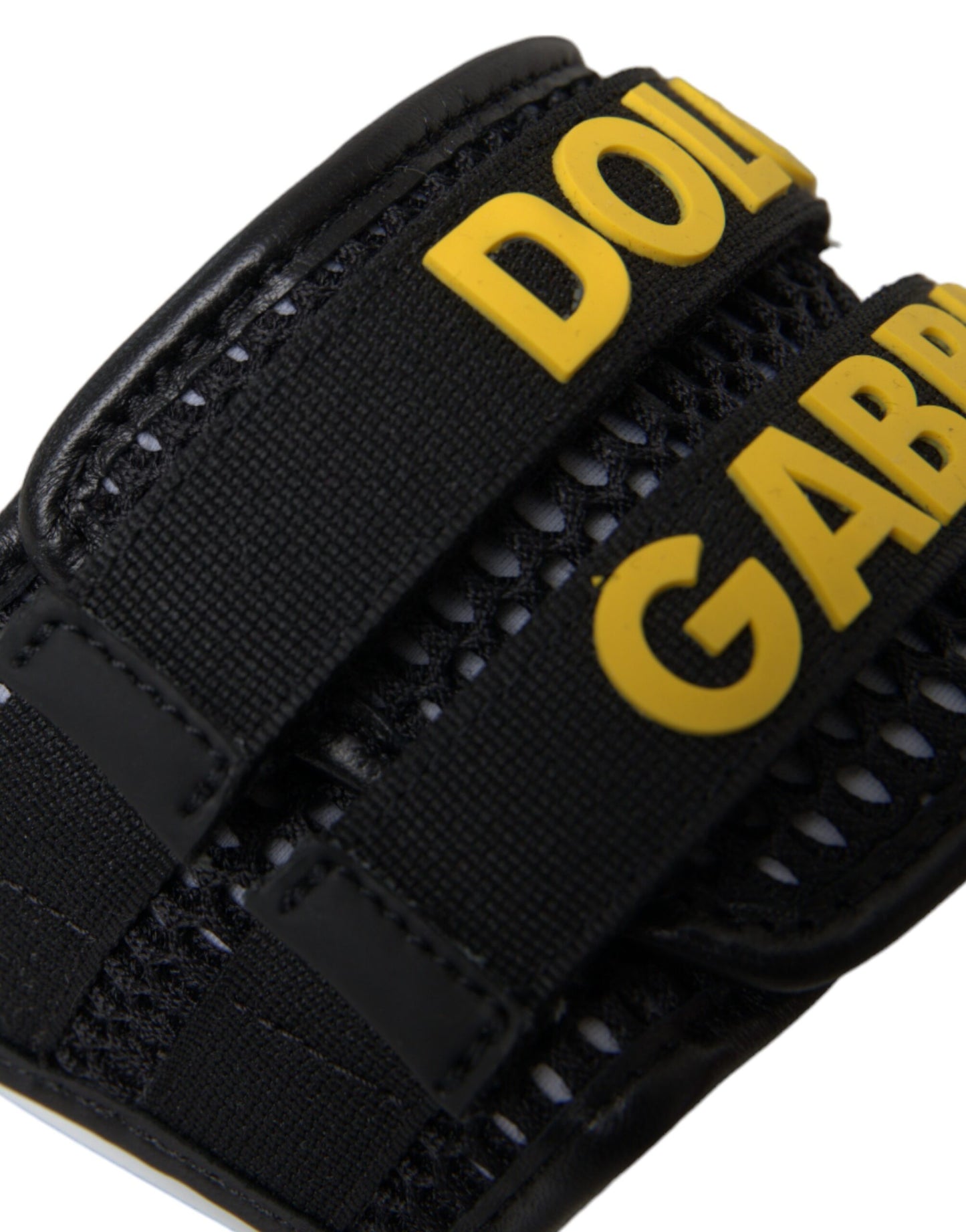 Dolce & Gabbana Blanco Negro Logo Ropa de playa Pisos Sandalias Zapatos