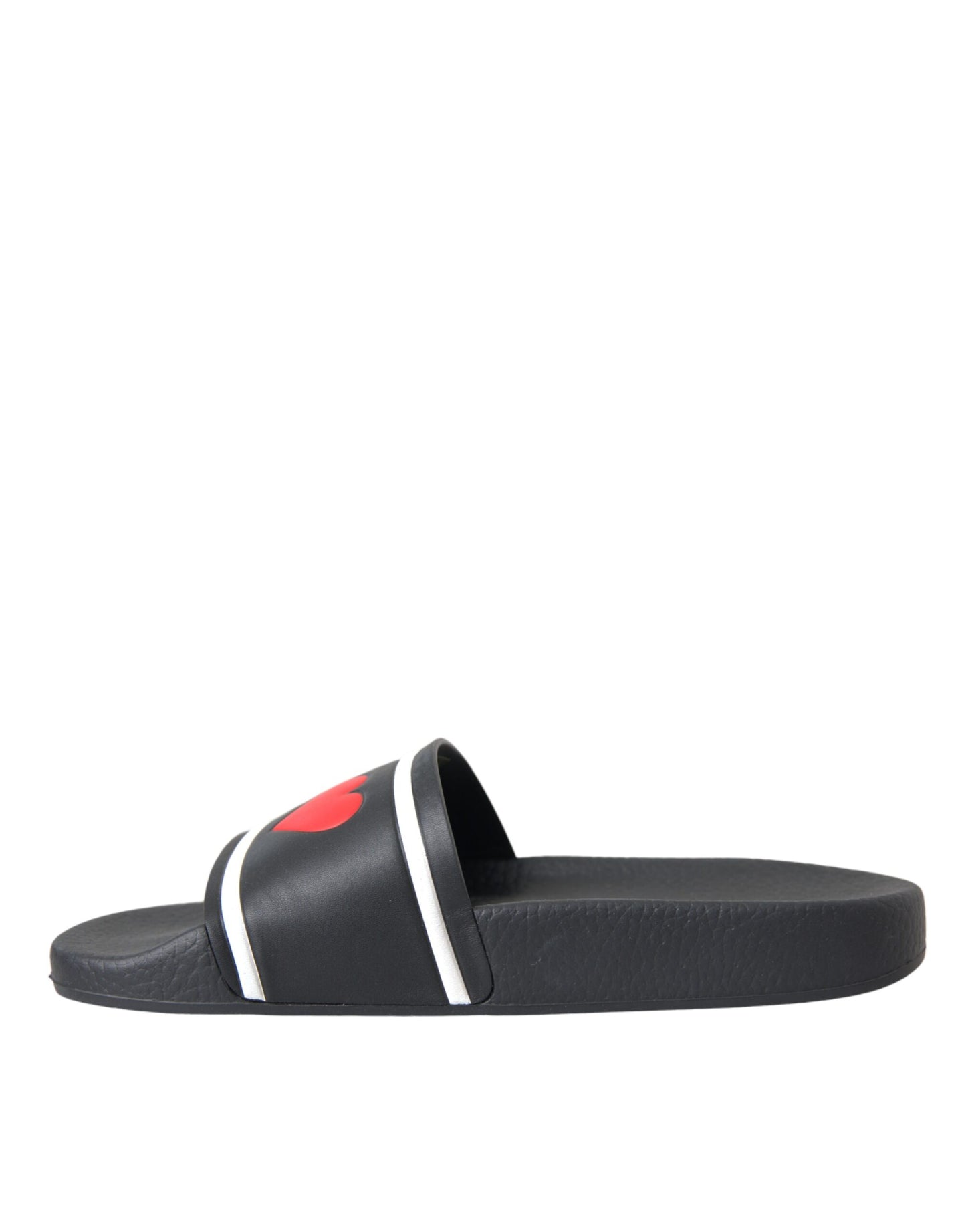 Dolce & Gabbana Sandalias I Love D&G de cuero negro Zapatos tipo chanclas