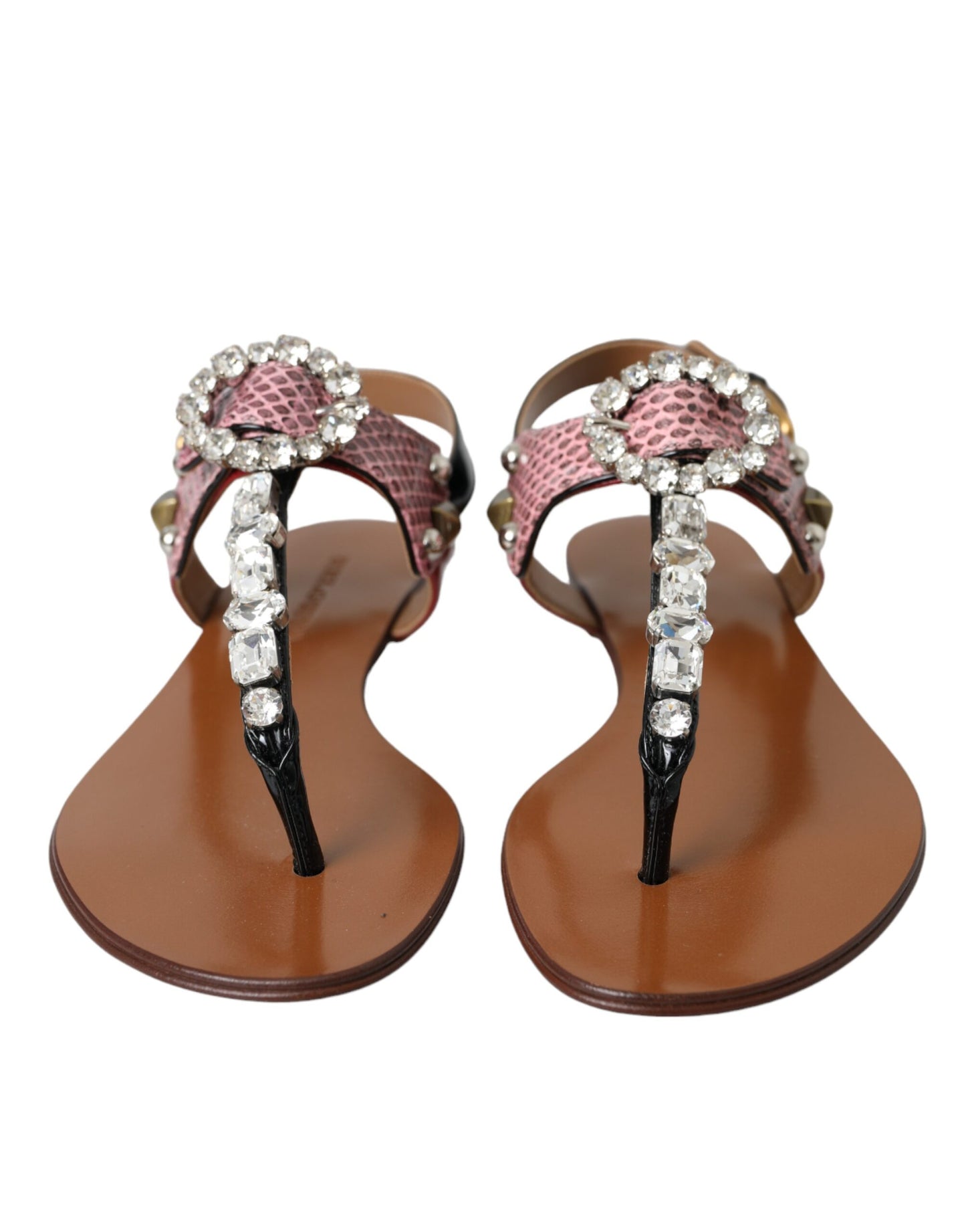 Dolce & Gabbana Sandalias con cristales multicolores Chanclas Zapatos