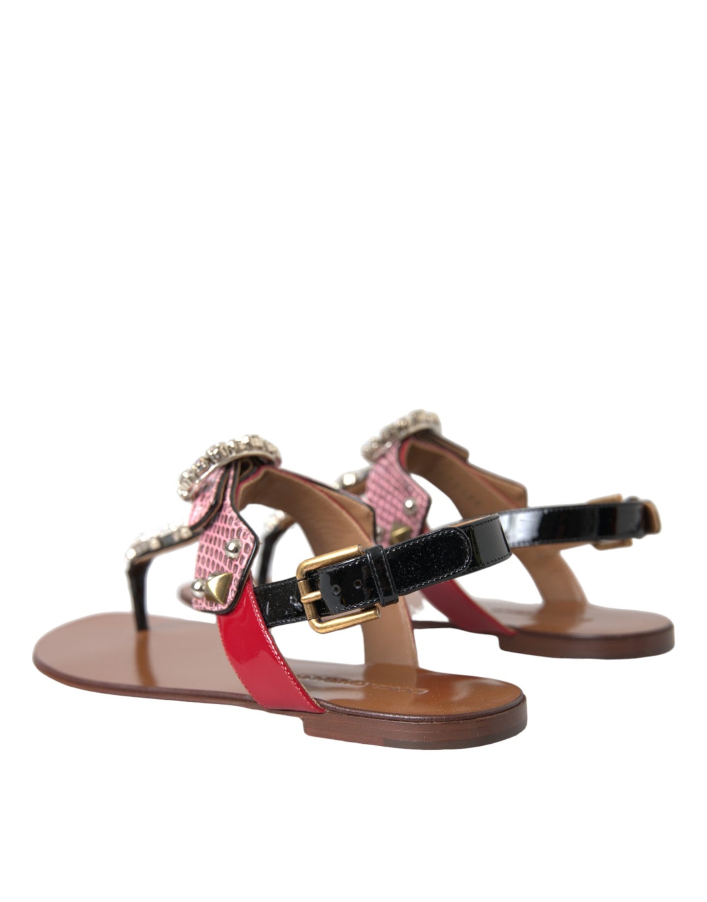 Dolce & Gabbana Sandalias con cristales multicolores Chanclas Zapatos
