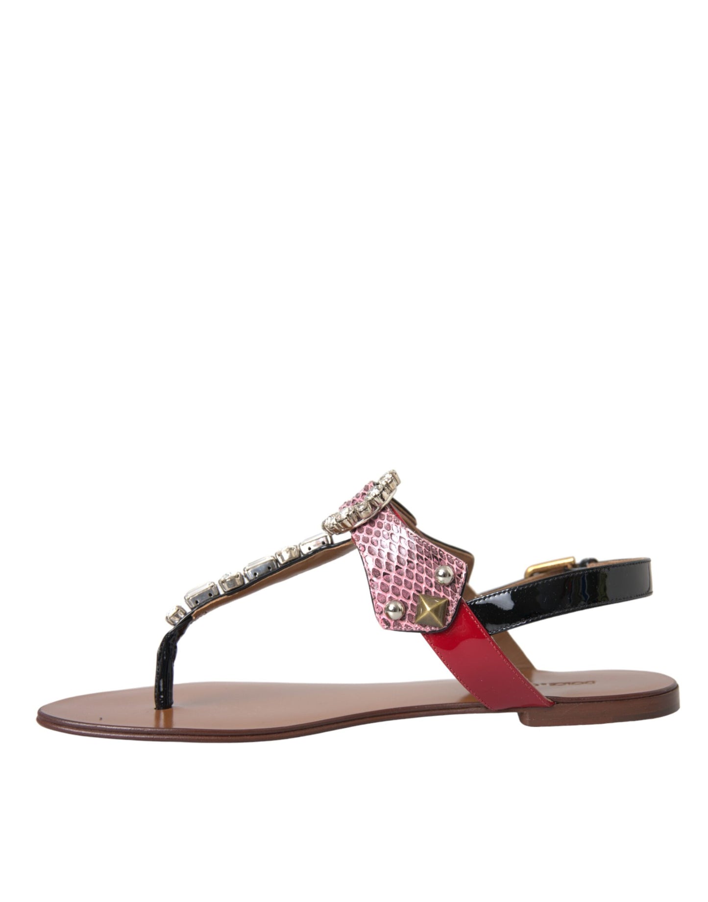 Dolce & Gabbana Sandalias con cristales multicolores Chanclas Zapatos