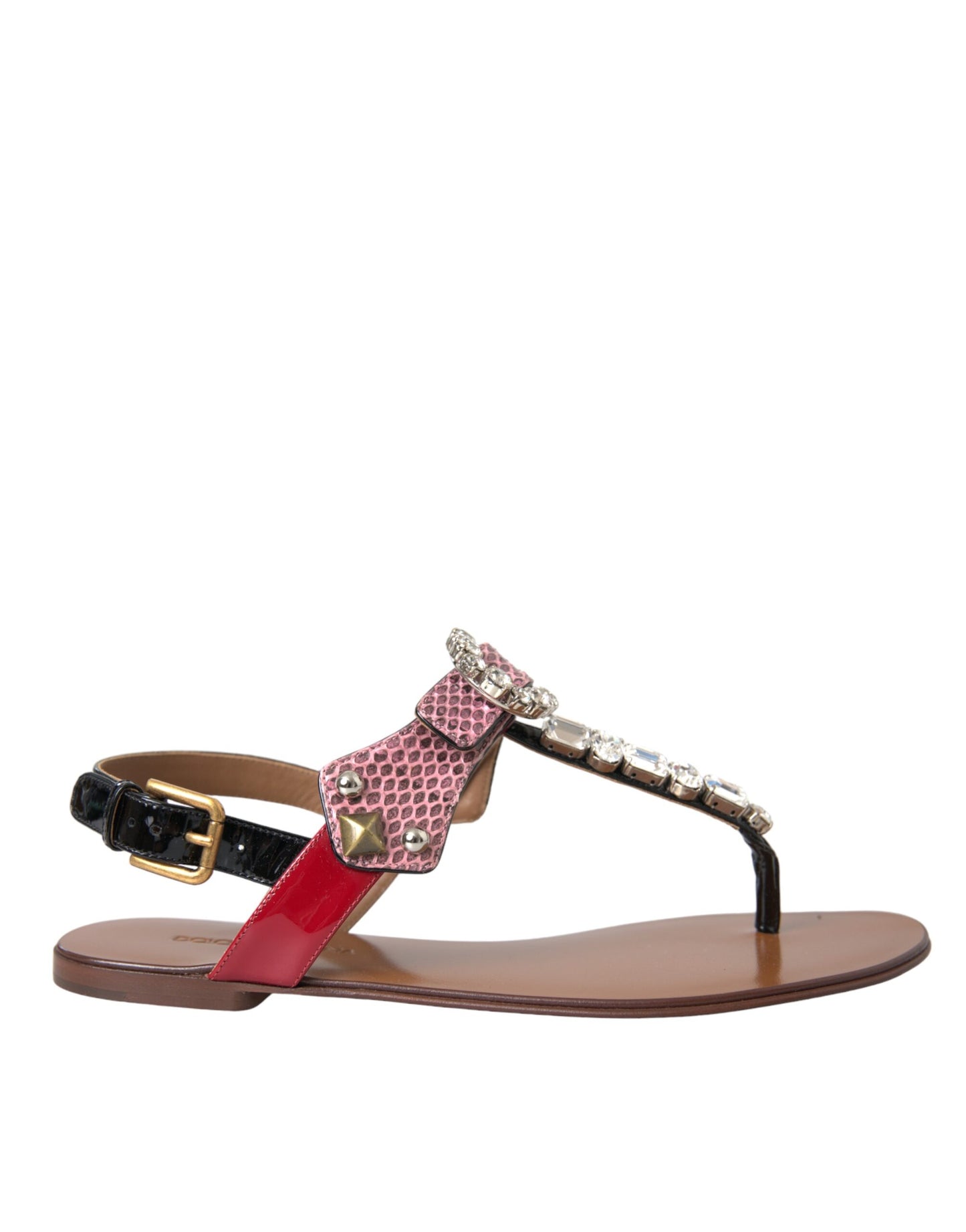Dolce & Gabbana Sandalias con cristales multicolores Chanclas Zapatos