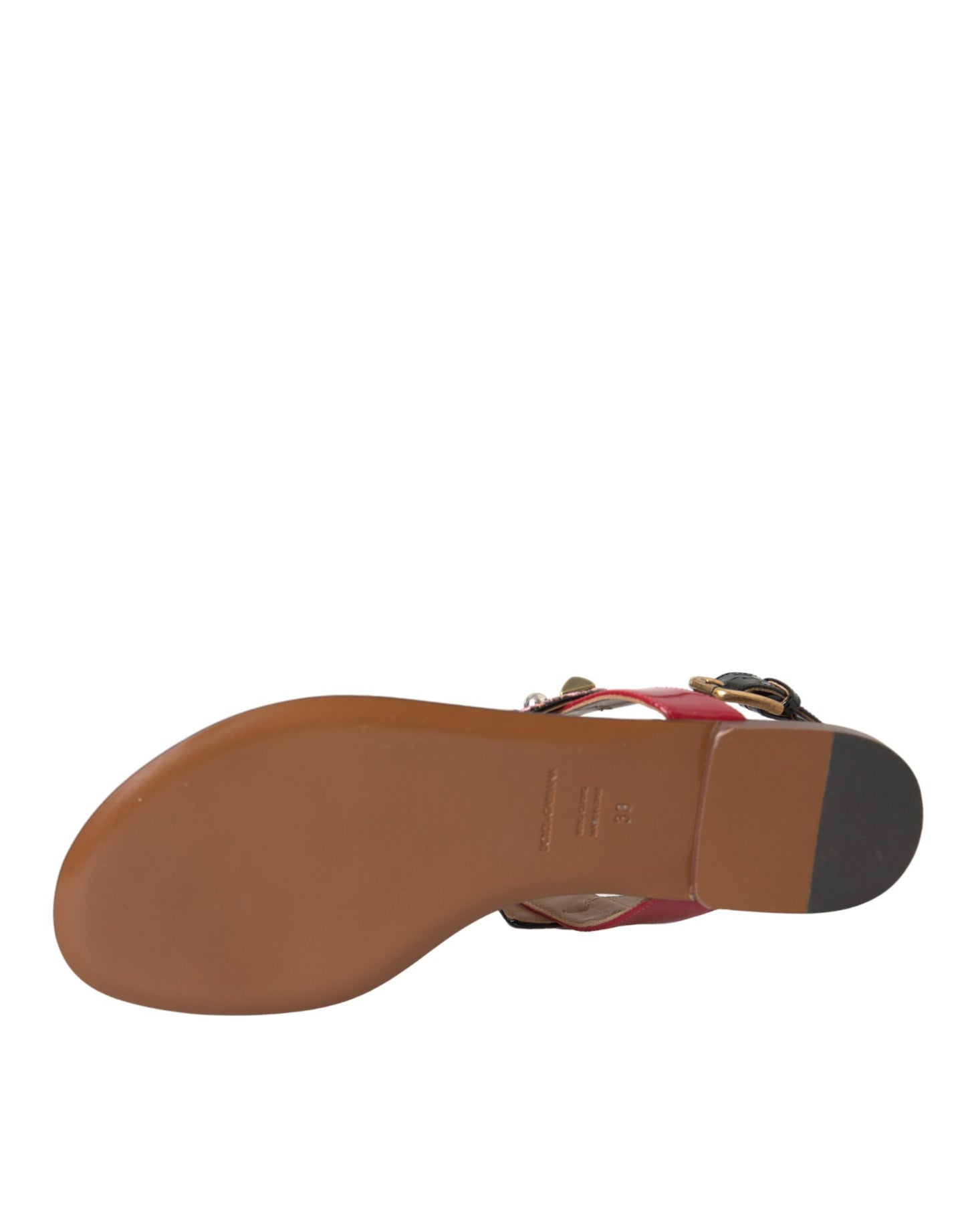 Dolce & Gabbana Sandalias con cristales multicolores Chanclas Zapatos