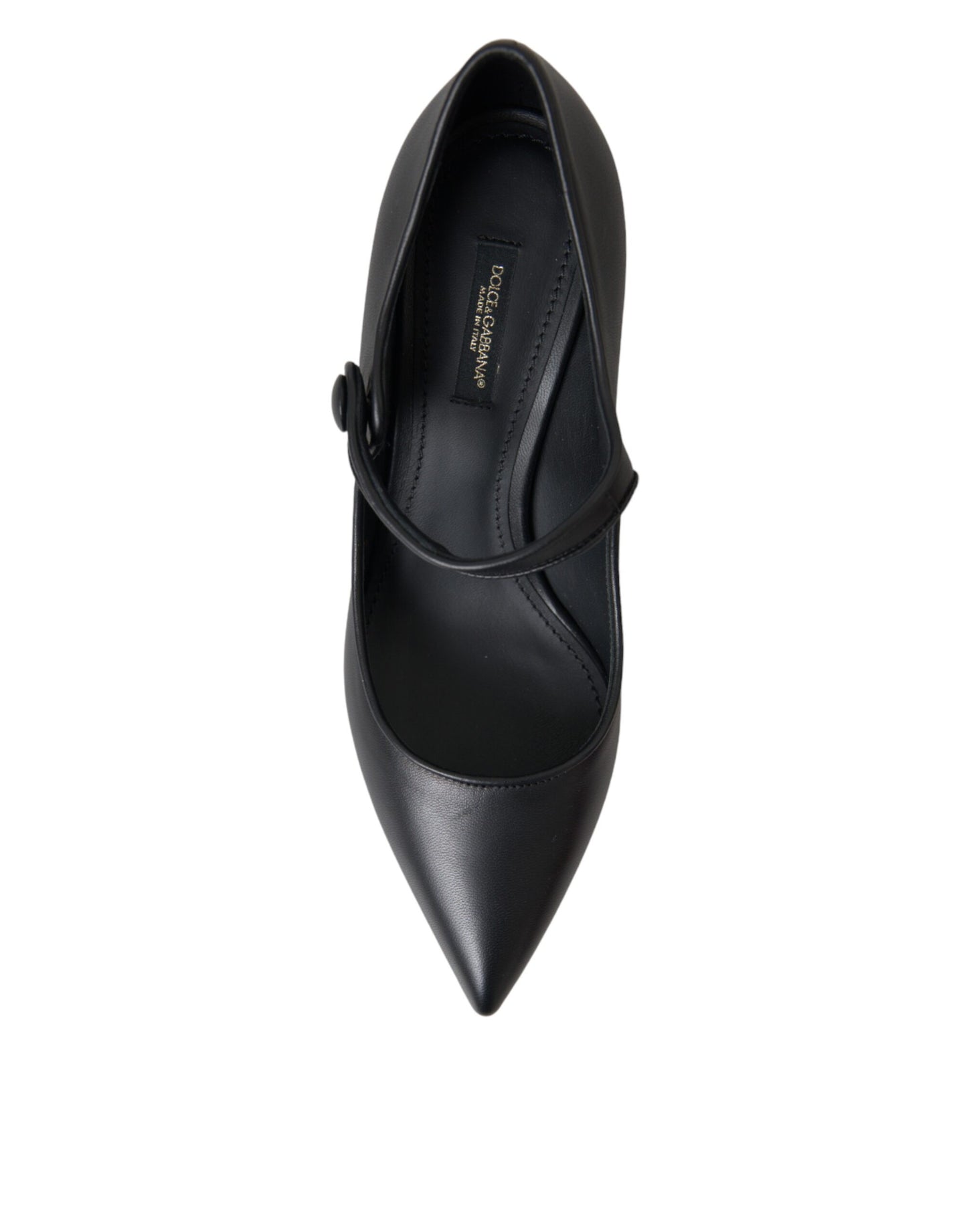 Dolce & Gabbana Zapatos de salón Mary Jane con tacones con logo de cuero negro