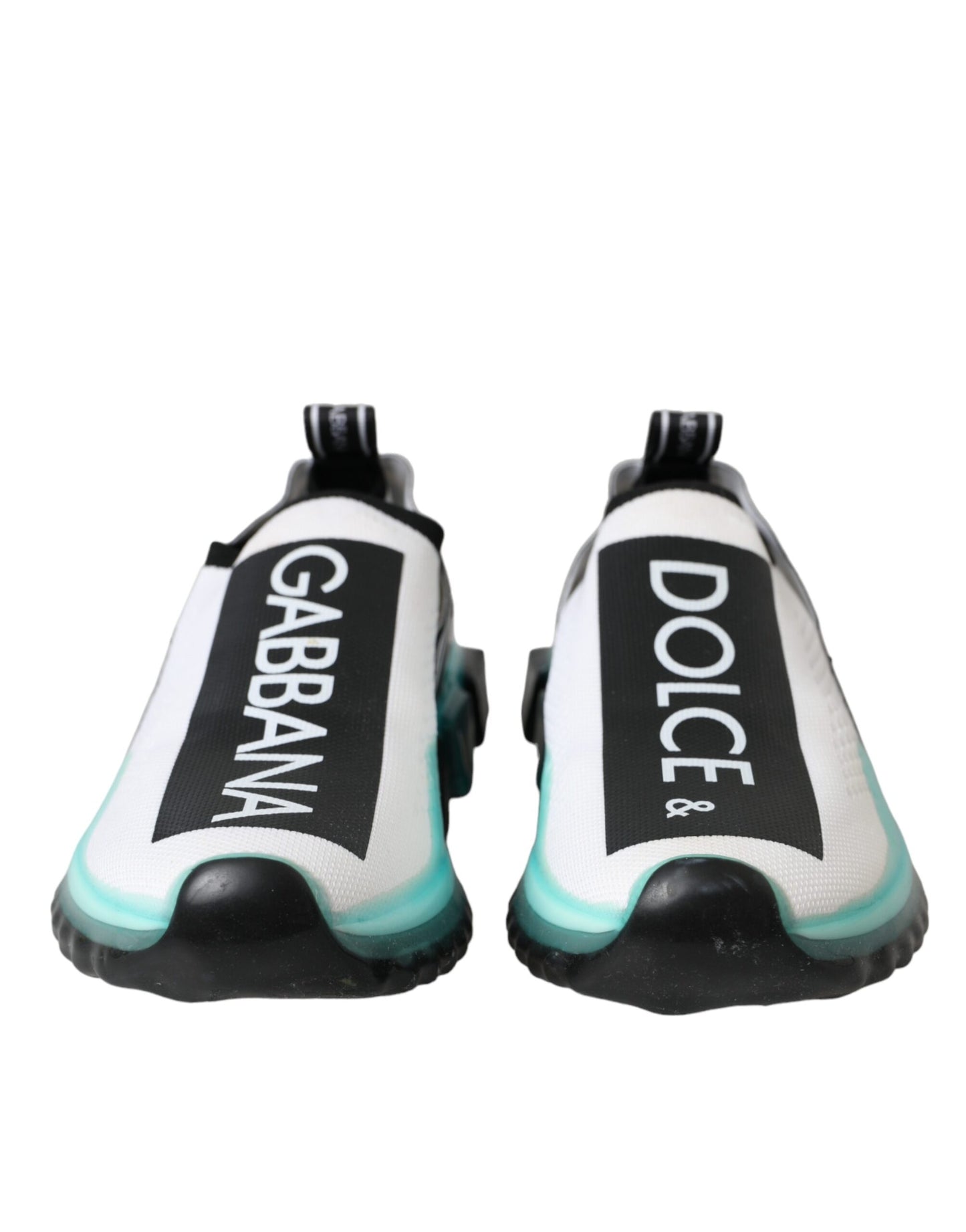 Dolce & Gabbana Negro Blanco Azul Slip On Sorrento Zapatillas Zapatos