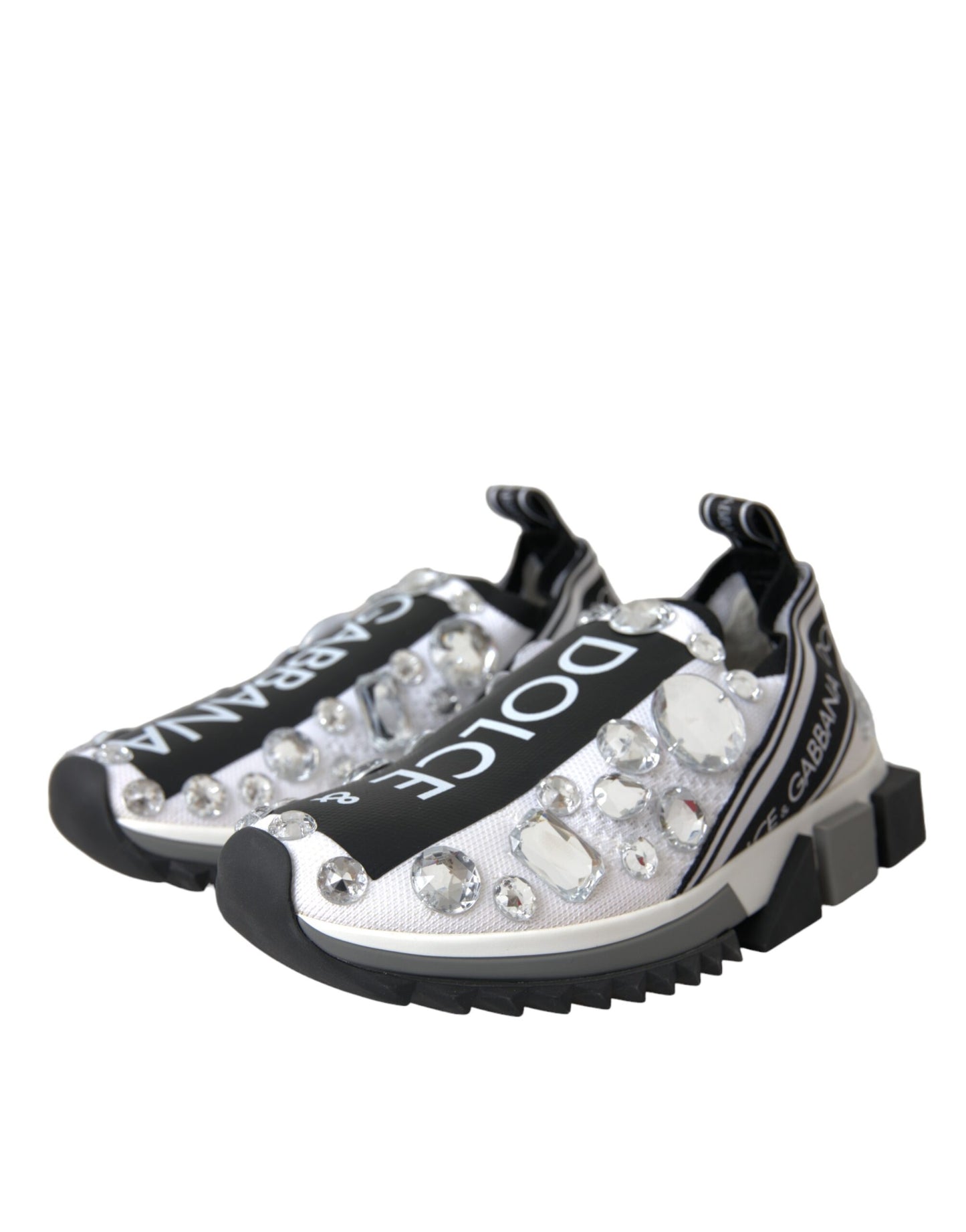 Dolce & Gabbana Zapatillas deportivas con cristales Sorrento blancos Zapatos
