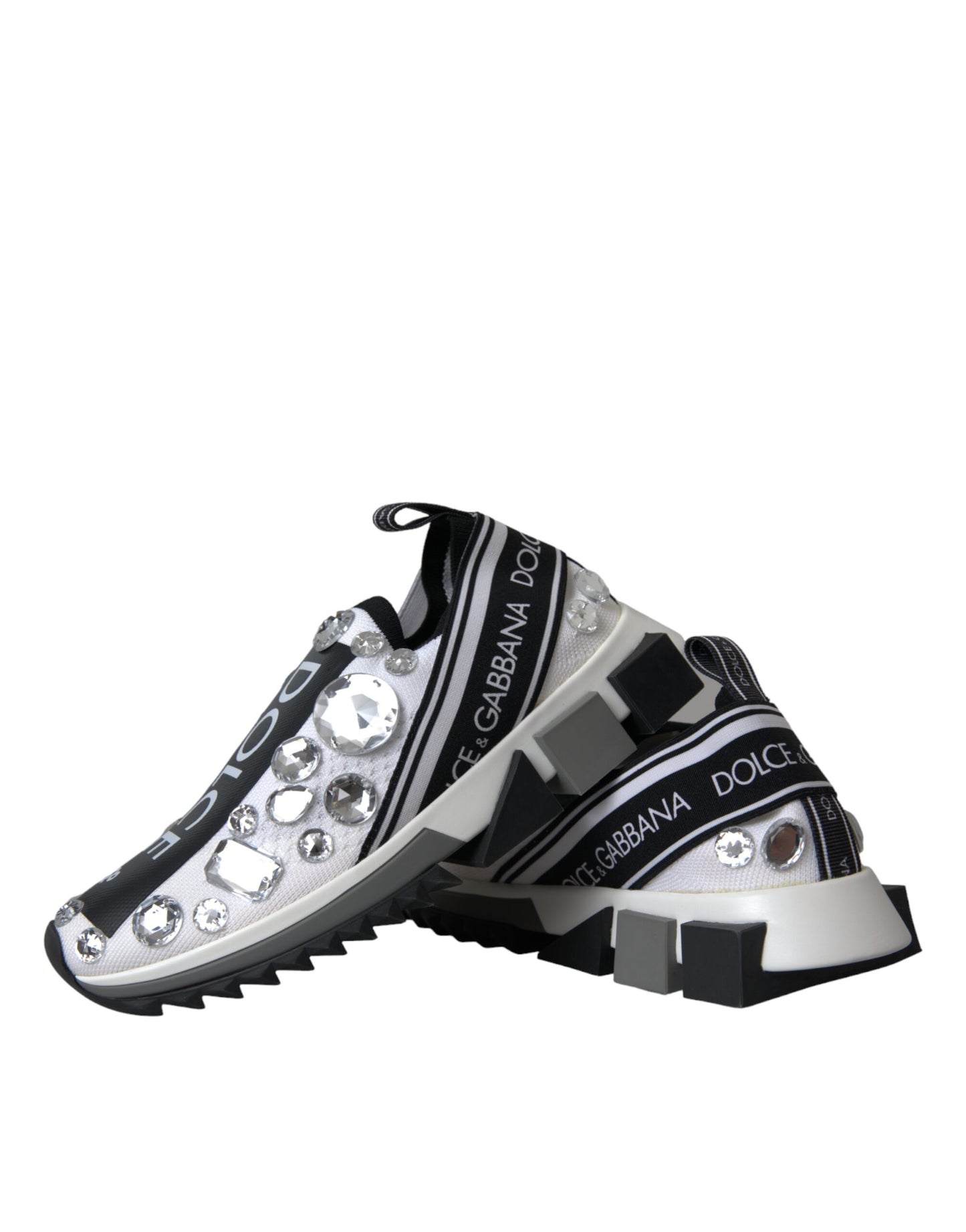 Dolce & Gabbana Zapatillas deportivas con cristales Sorrento blancos Zapatos